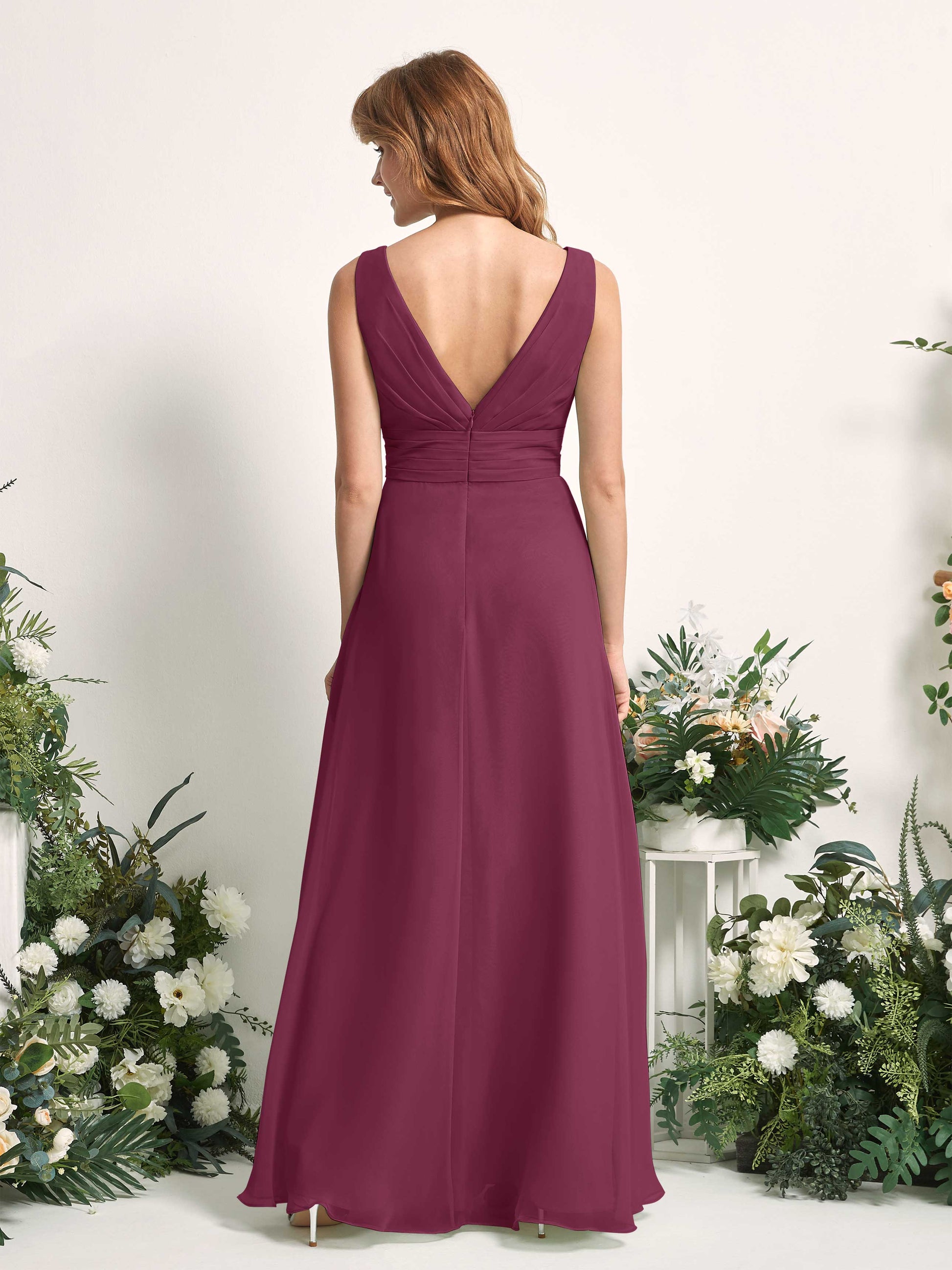 Mollie Chianti Sleeveless Maxi Dress