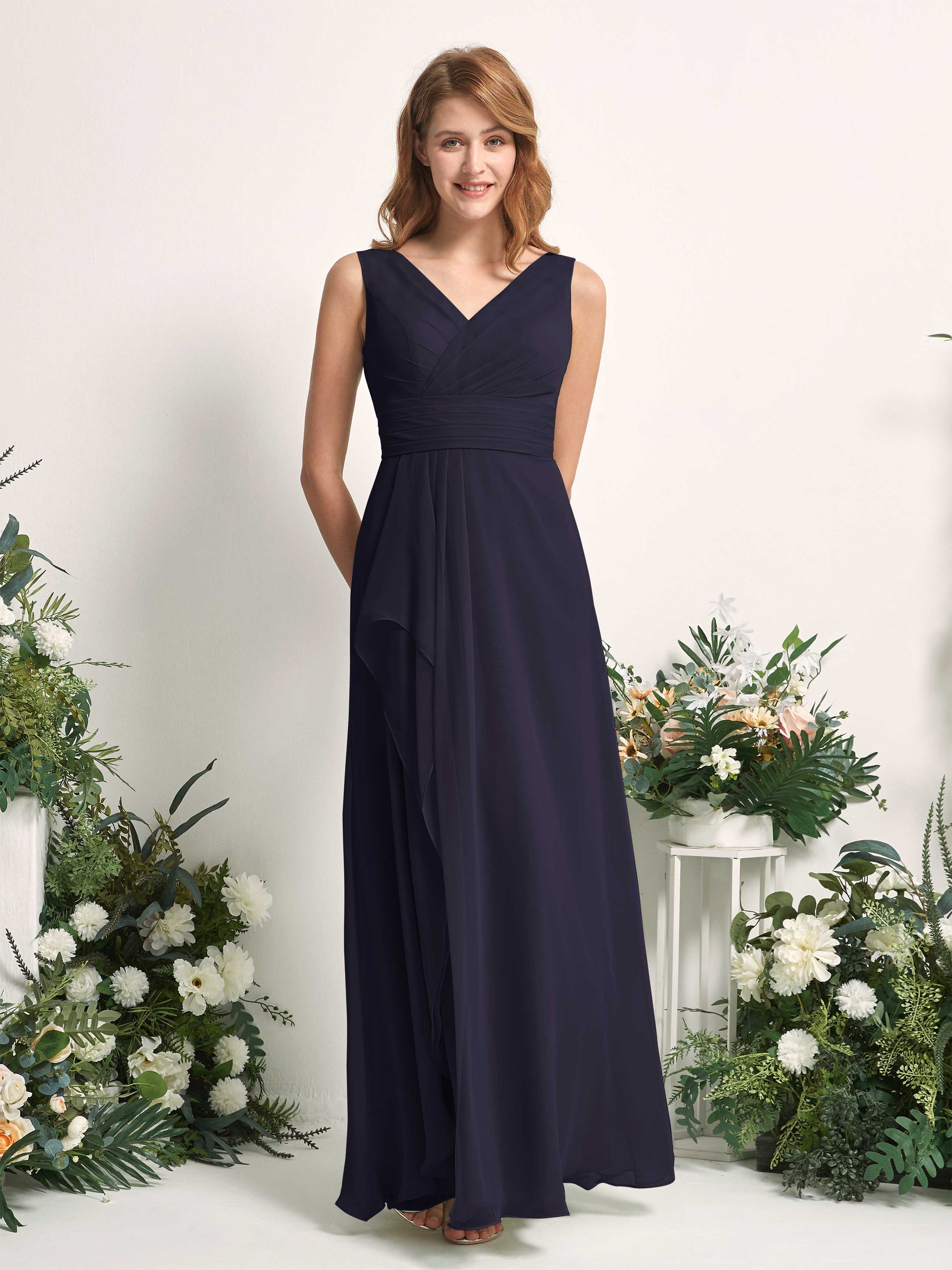 Mollie Dark Navy Sleeveless Maxi Dress