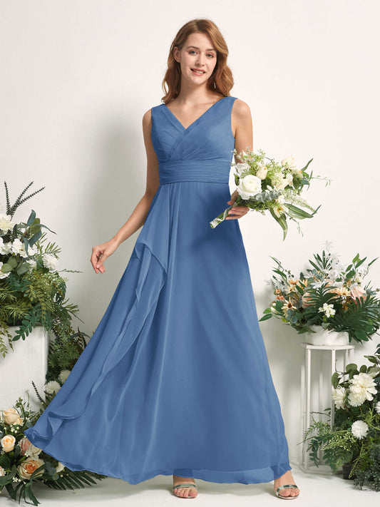 Mollie Dusty Blue Sleeveless Maxi Dress