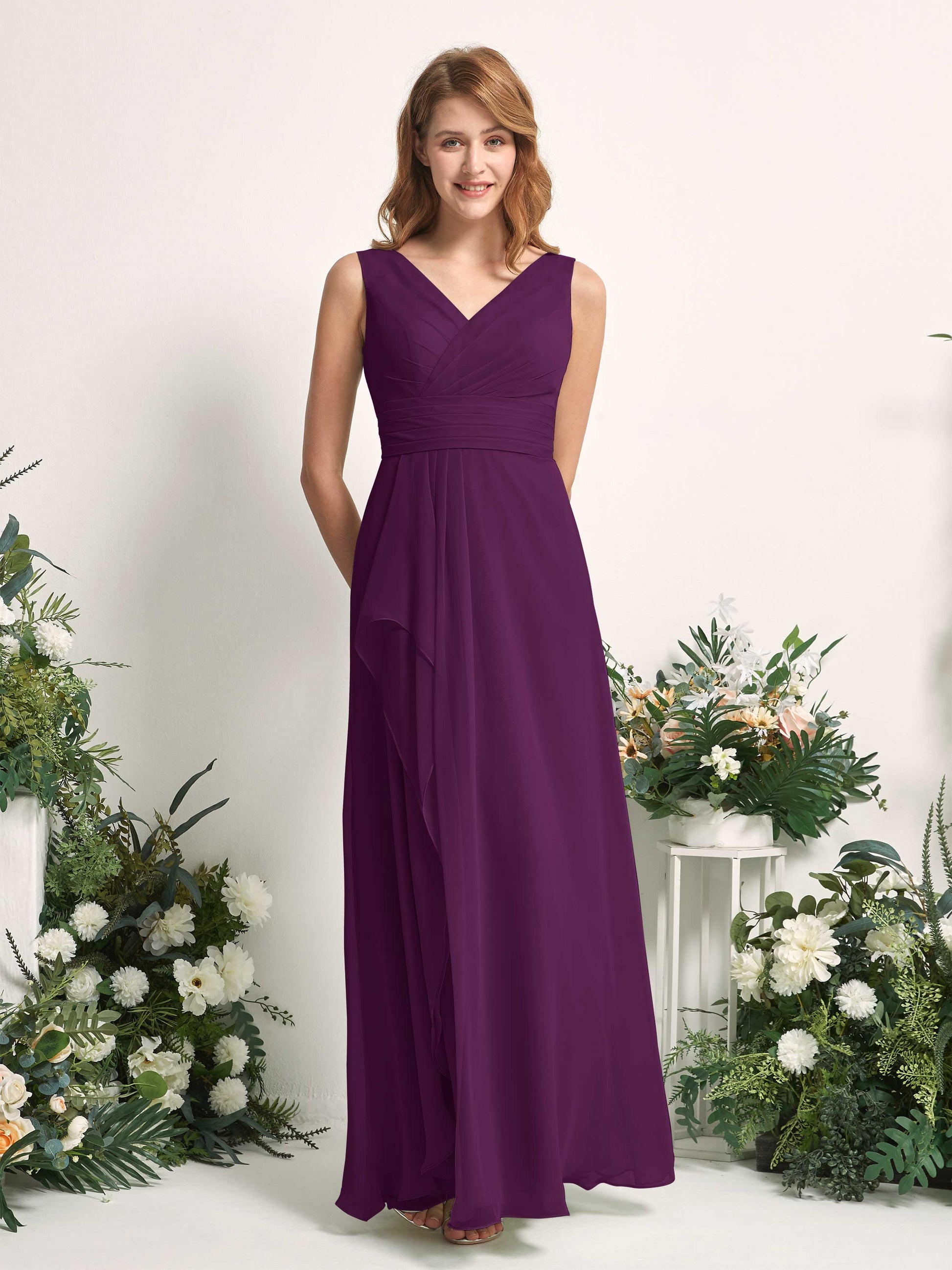 Mollie Grape Sleeveless Maxi Dress