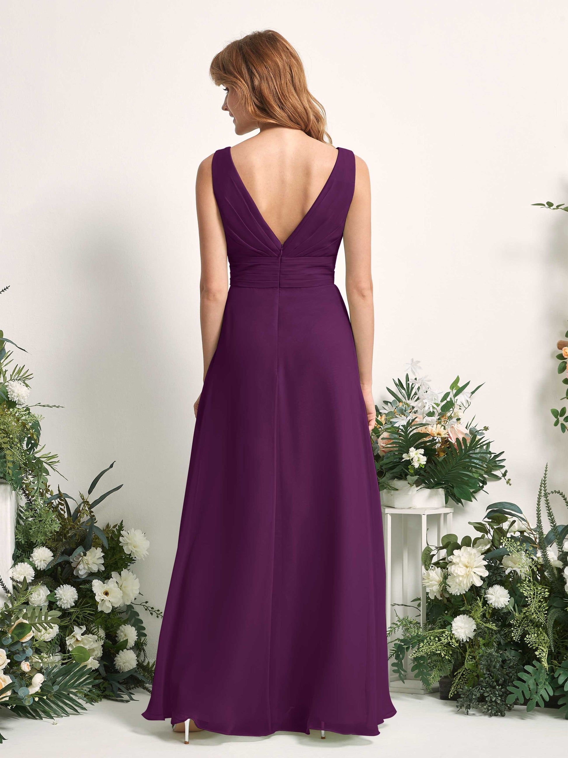 Mollie Grape Sleeveless Maxi Dress