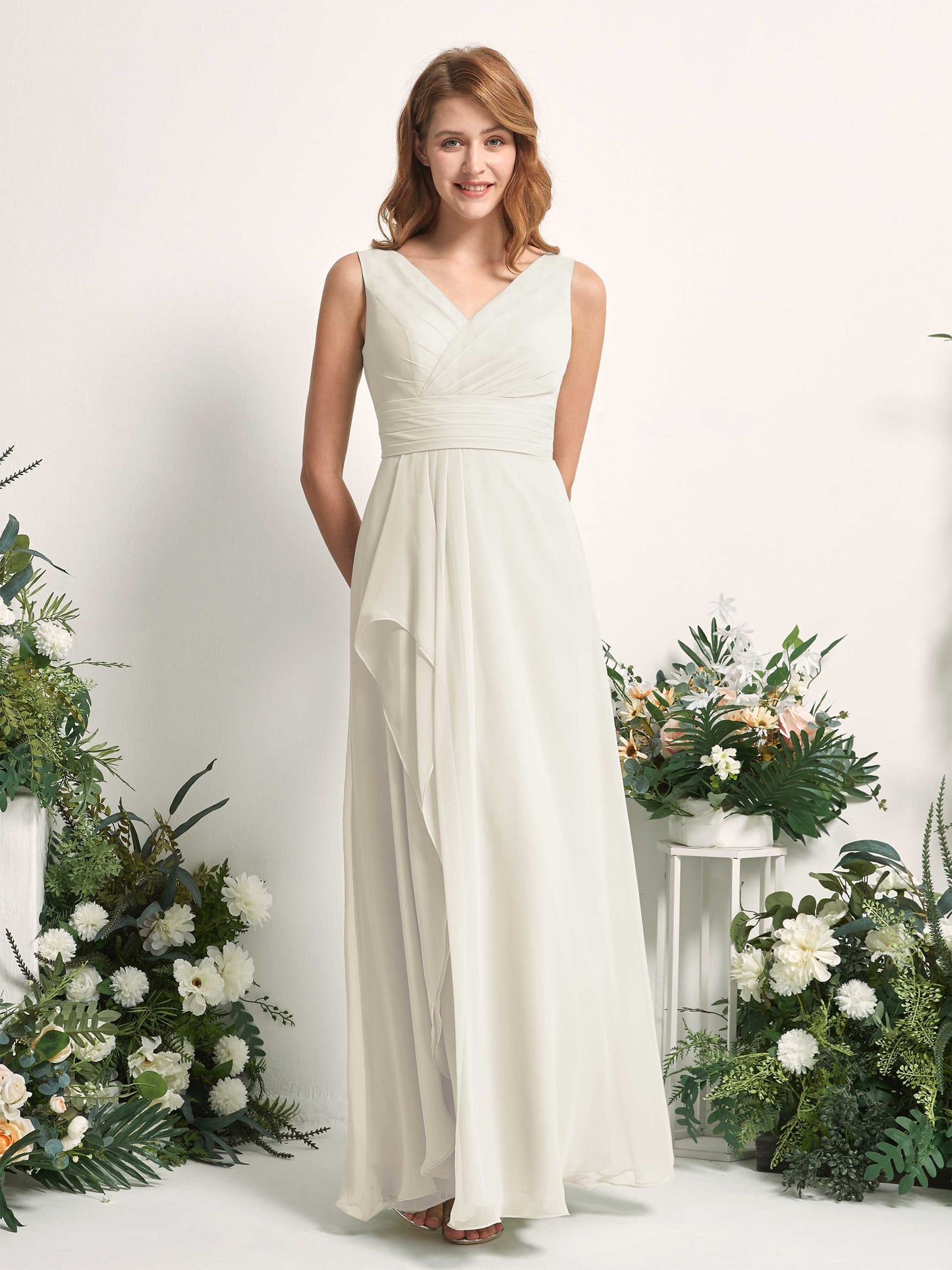 Mollie Ivory Sleeveless Maxi Dress