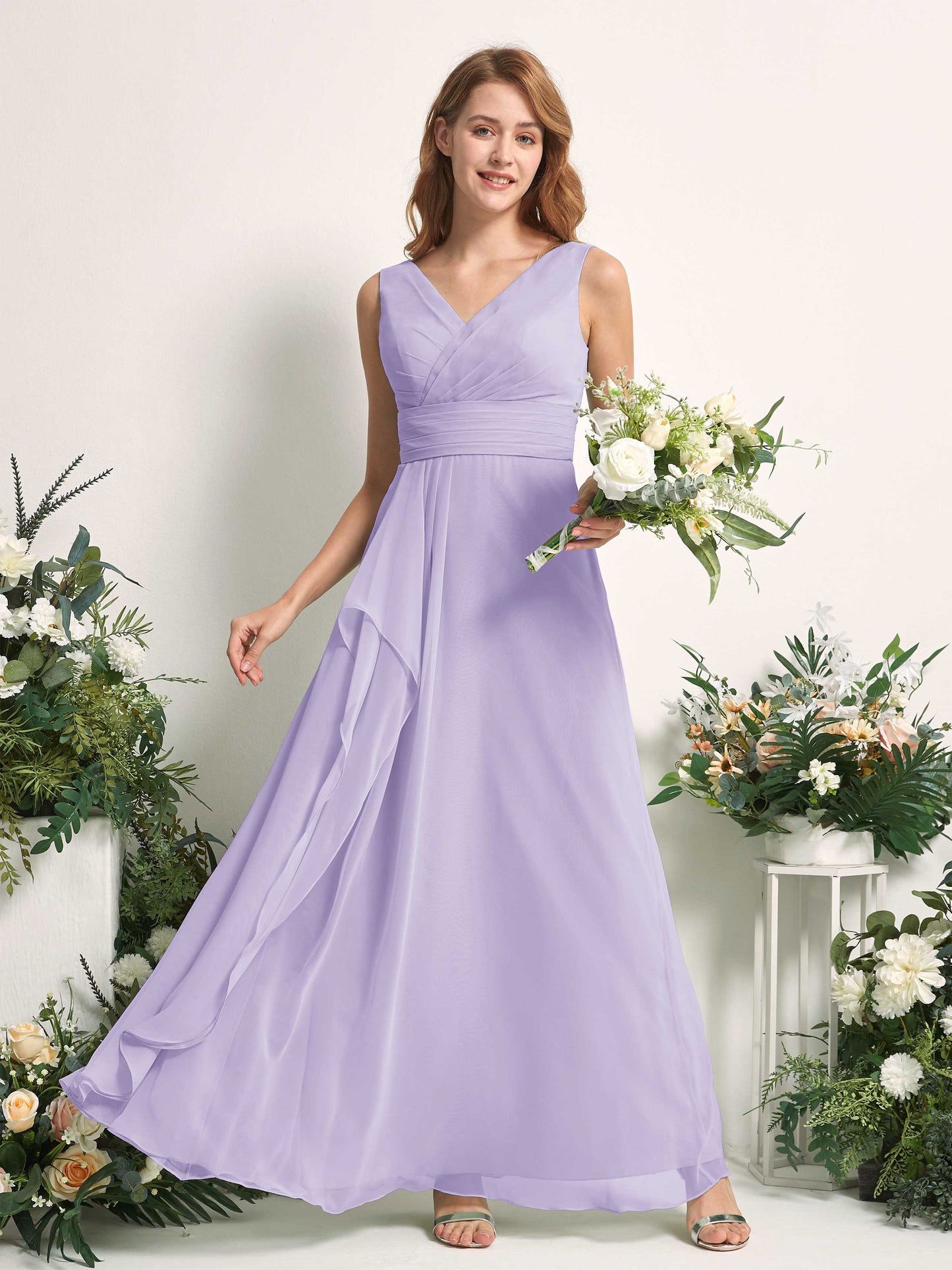 Mollie Lilac Sleeveless Maxi Dress