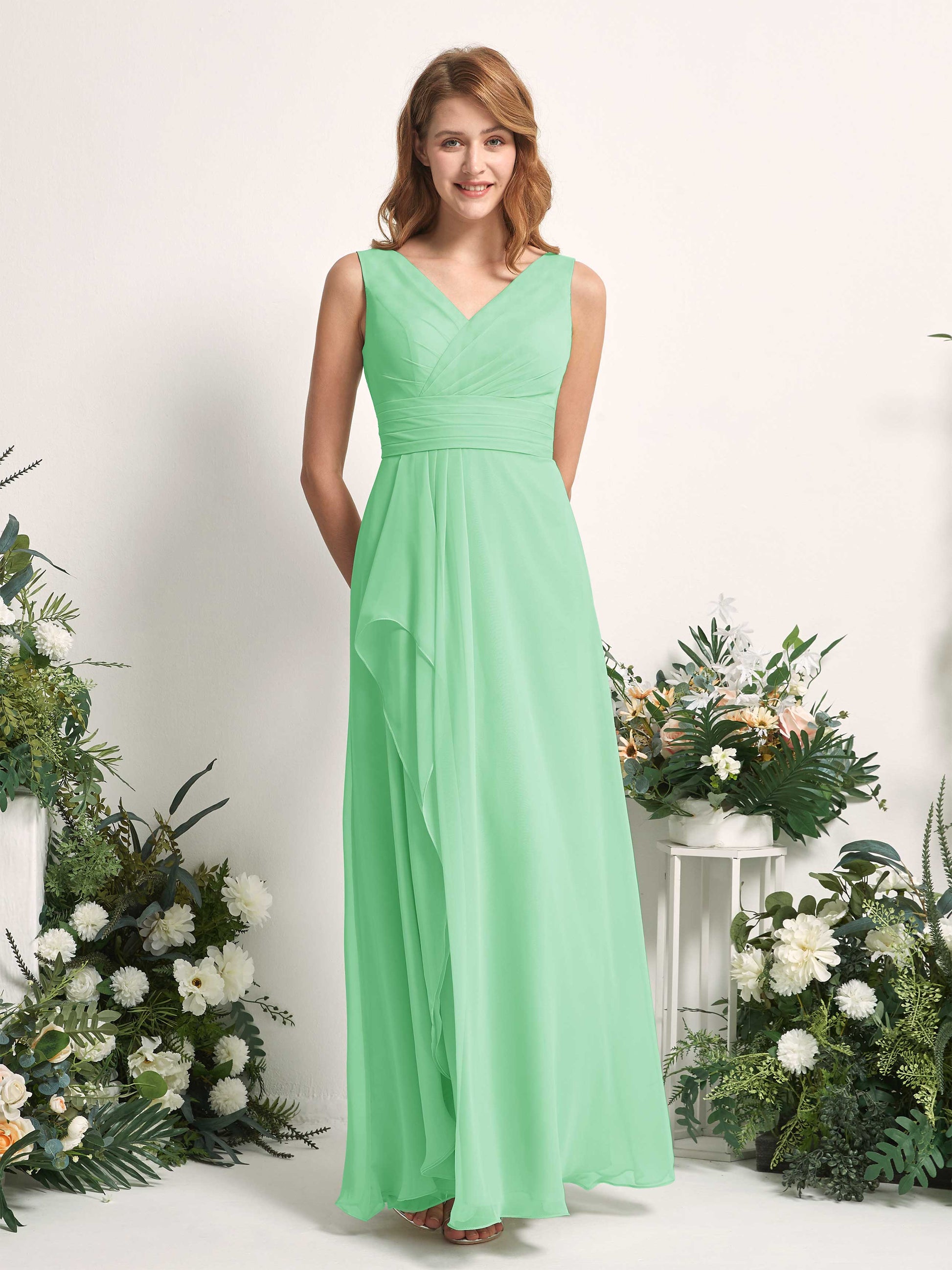 Mollie Mint Green Sleeveless Maxi Dress