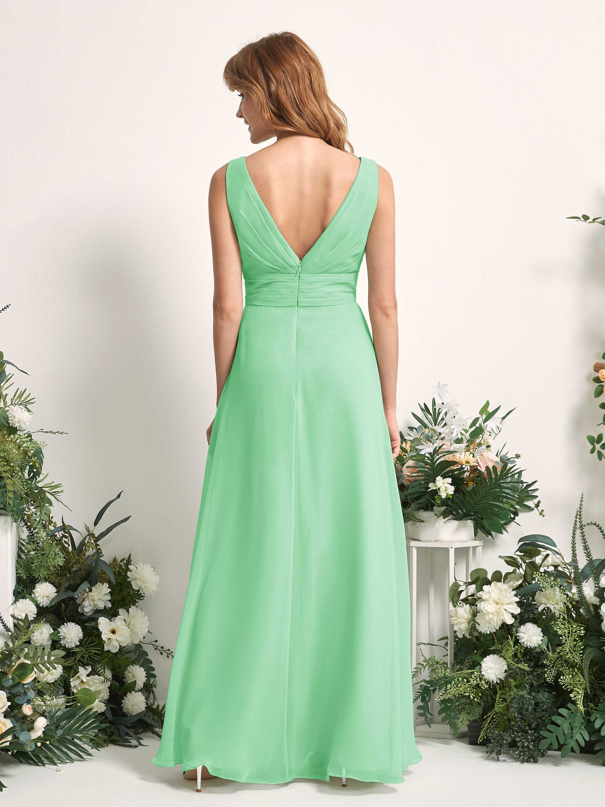 Mollie Mint Green Sleeveless Maxi Dress