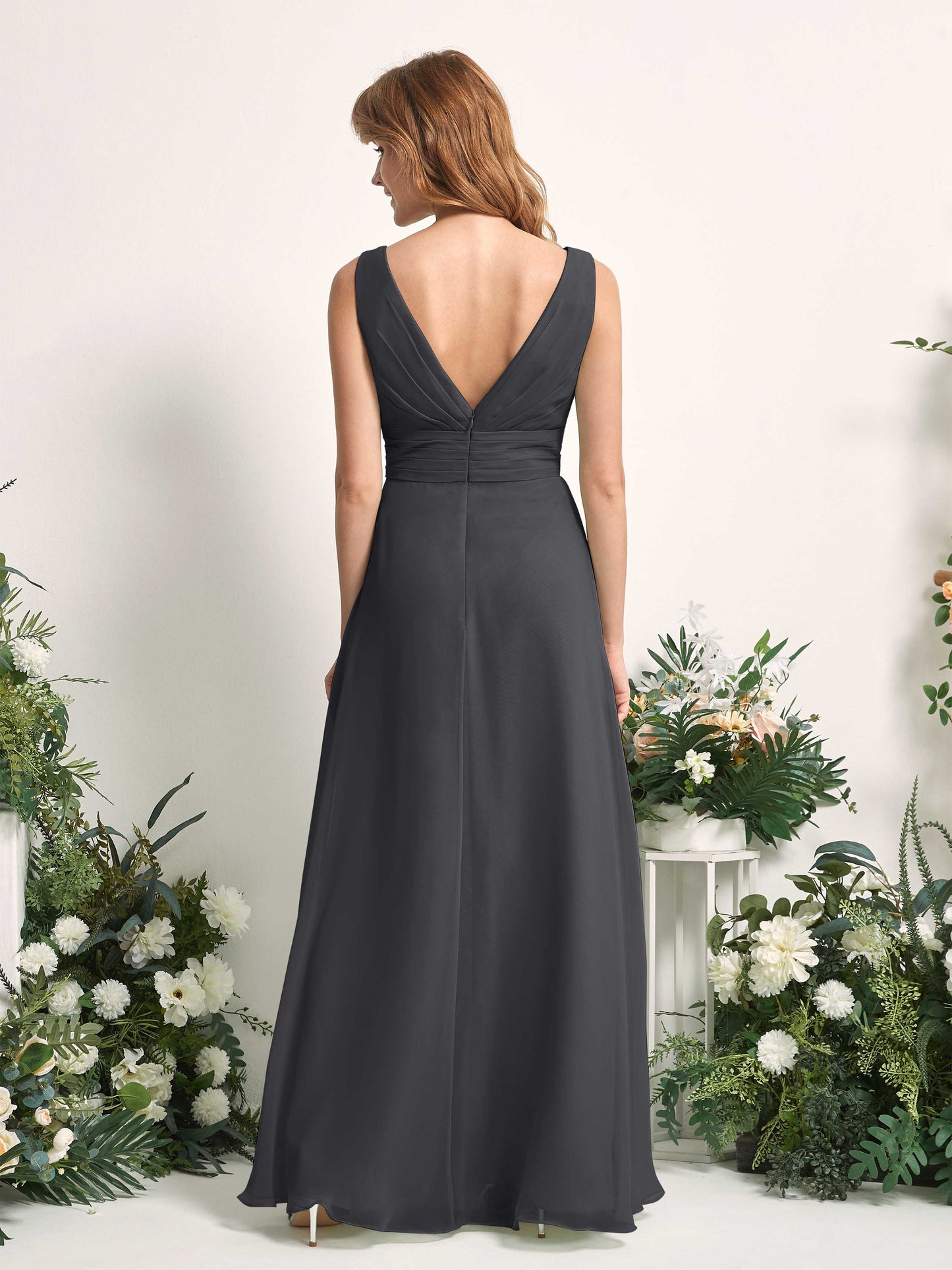 Mollie Pewter Sleeveless Maxi Dress