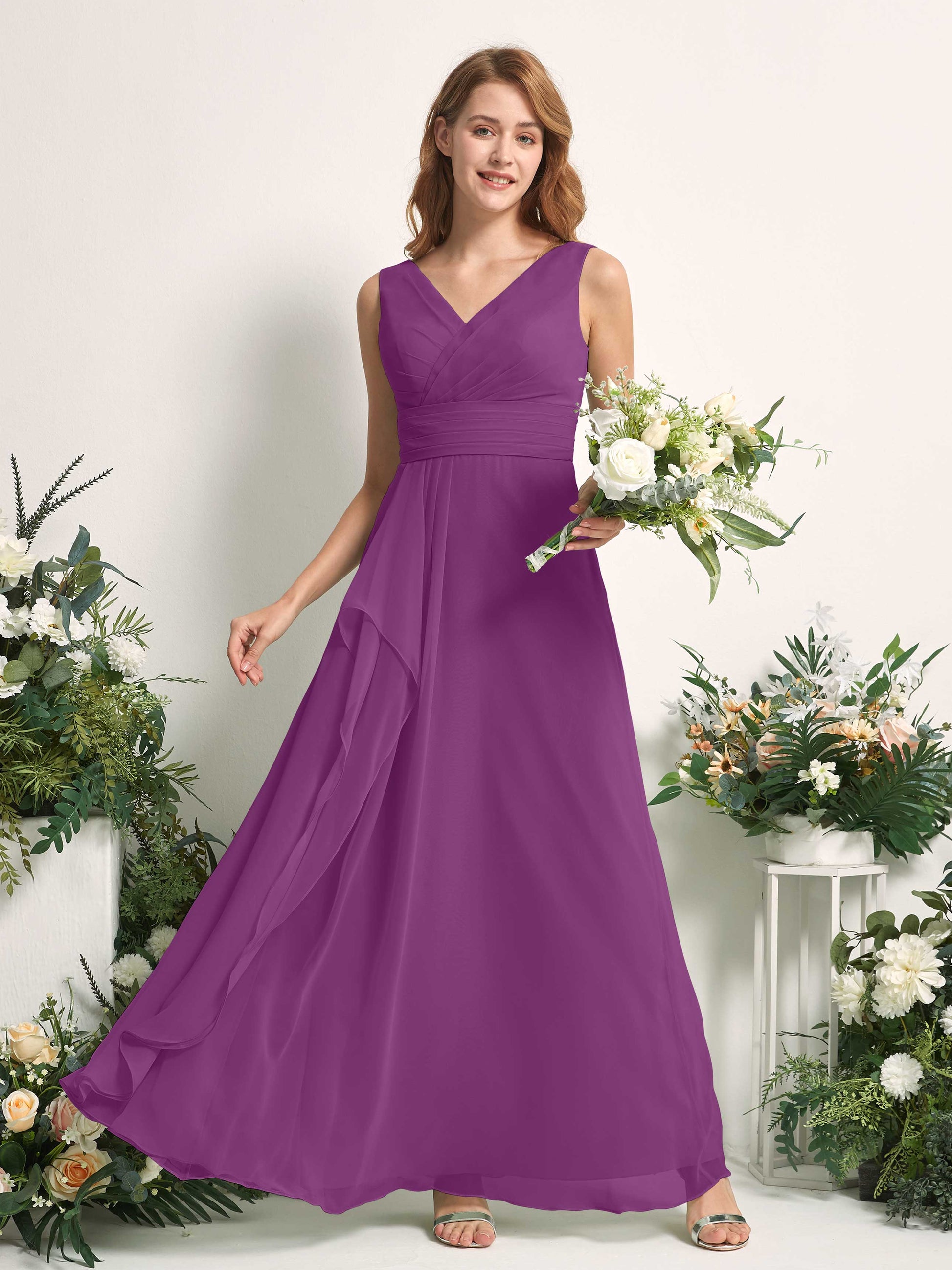 Mollie Purple Sleeveless Maxi Dress