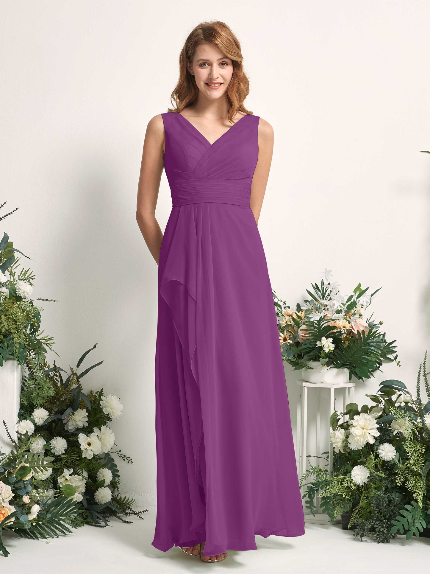 Mollie Purple Sleeveless Maxi Dress