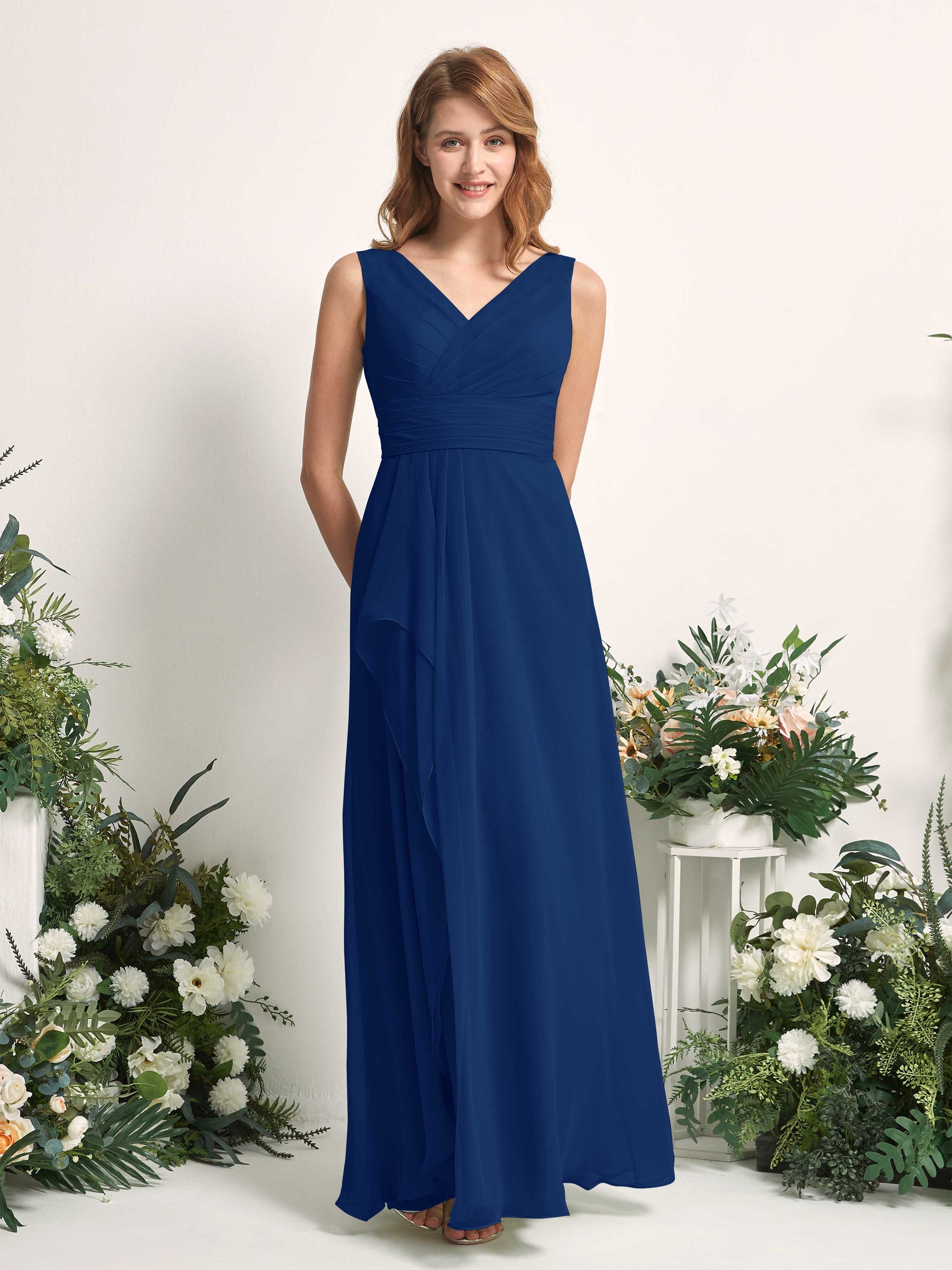 Mollie Royal Blue Sleeveless Maxi Dress