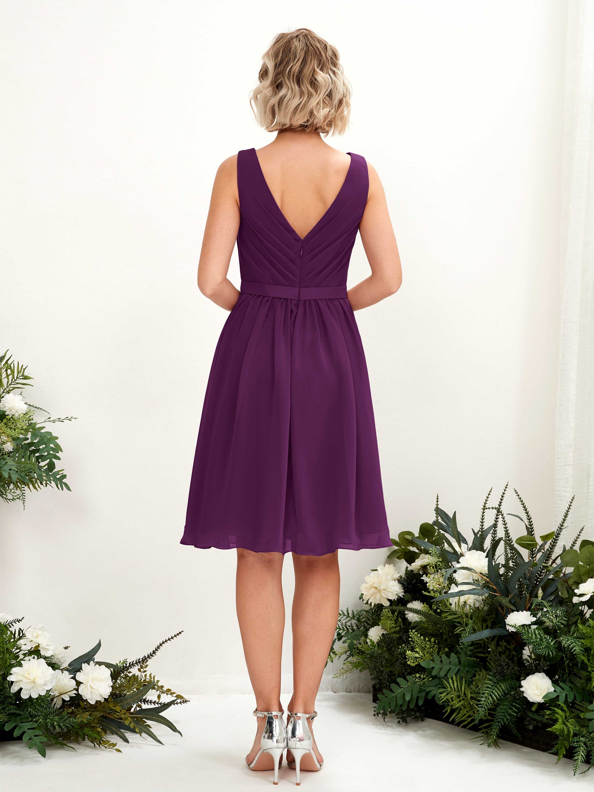 Natasha Grape Sleeveless Midi Dress