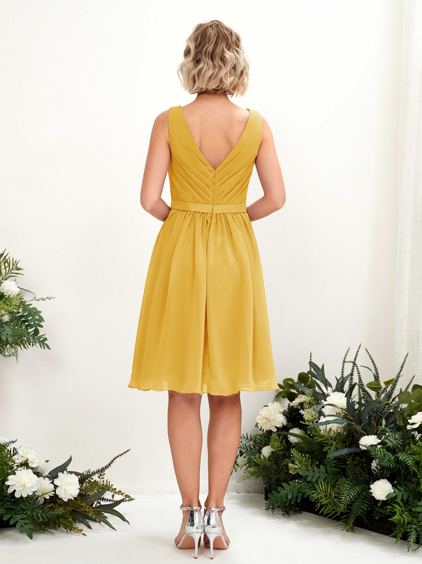 Natasha Mustard Yellow Sleeveless Midi Dress