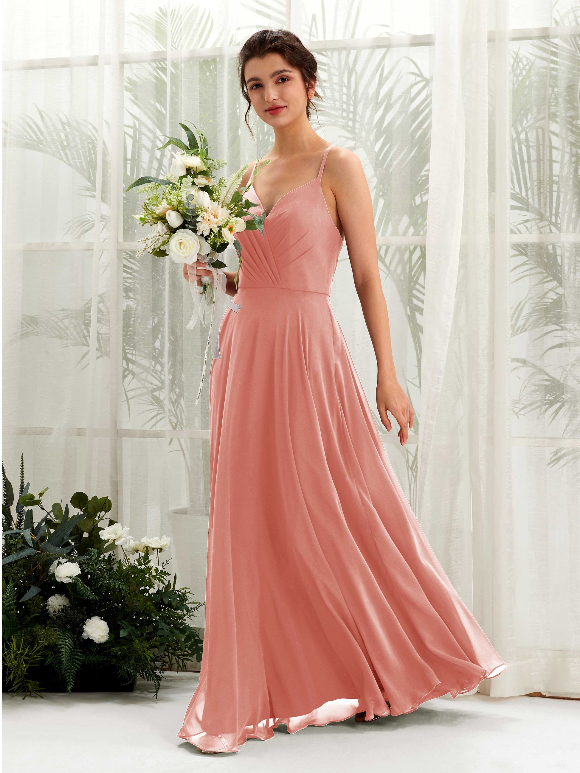 Naura Champagne Rose Sleeveless Maxi Dress