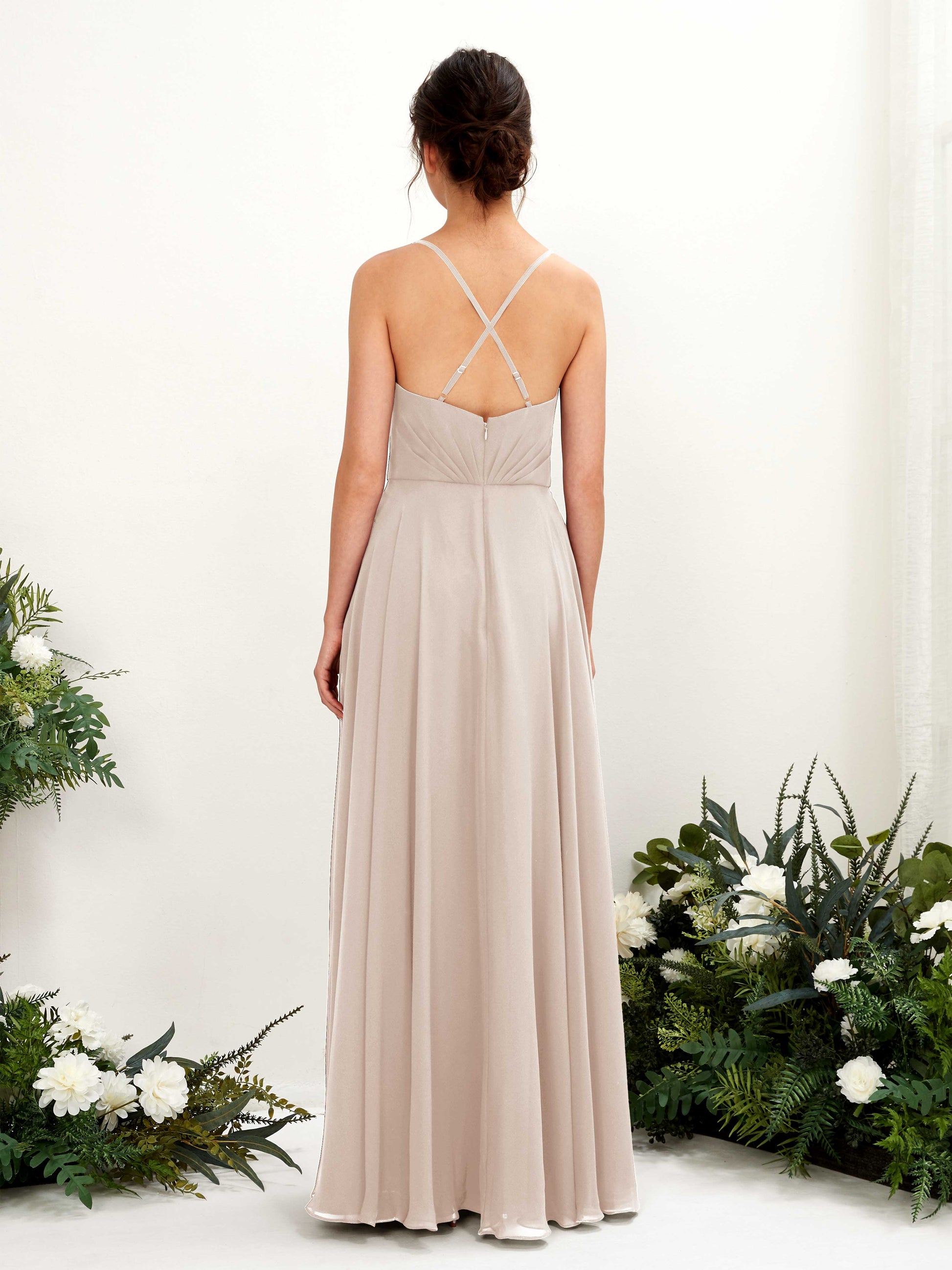 Naura Champagne Sleeveless Maxi Dress