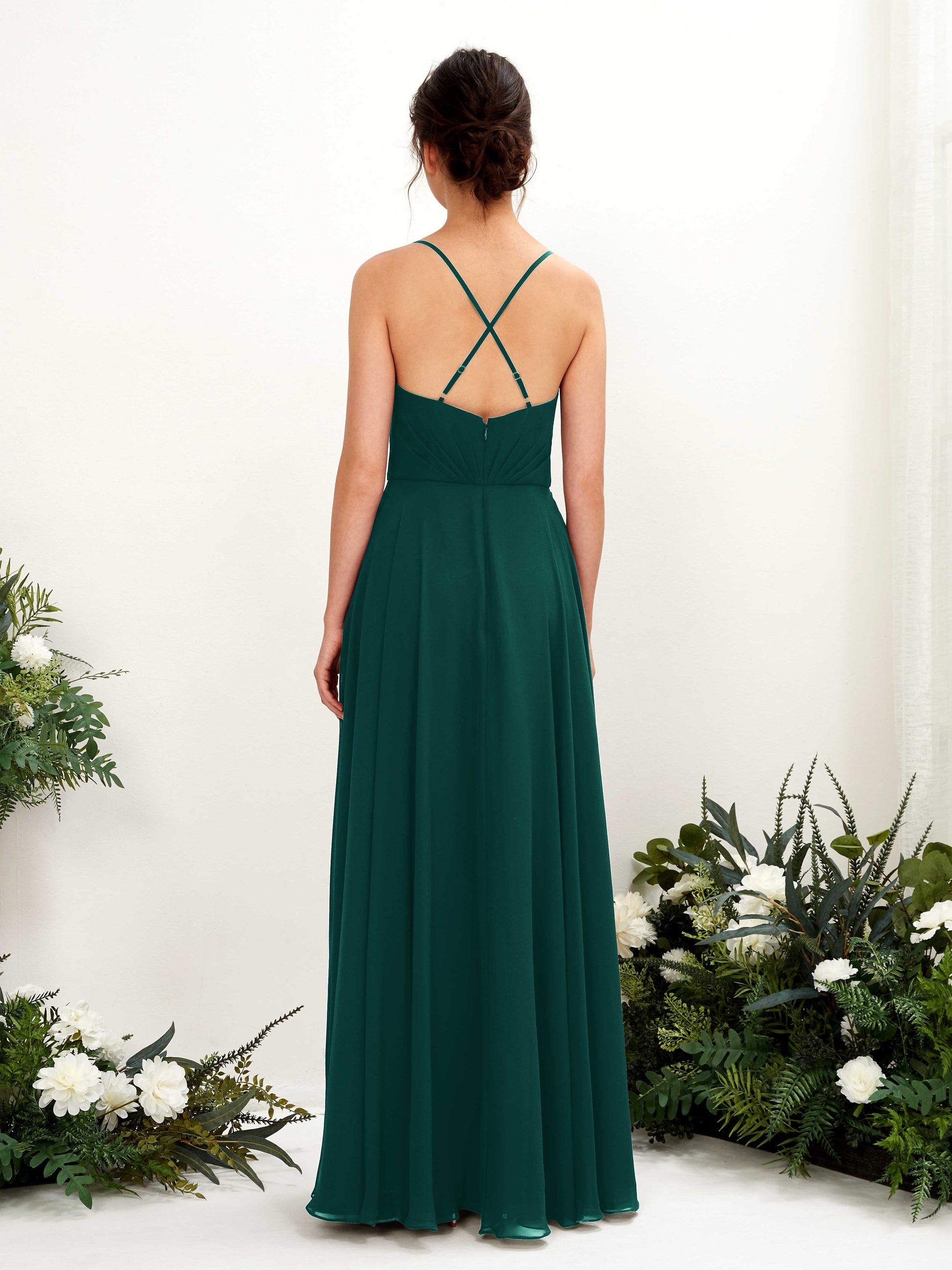 Naura Dark Emerald Sleeveless Maxi Dress