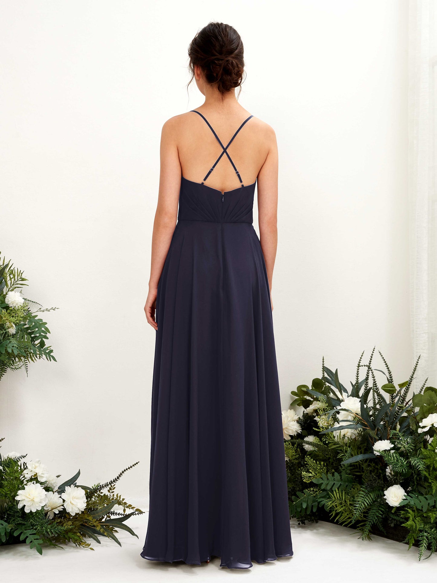 Naura Dark Navy Sleeveless Maxi Dress