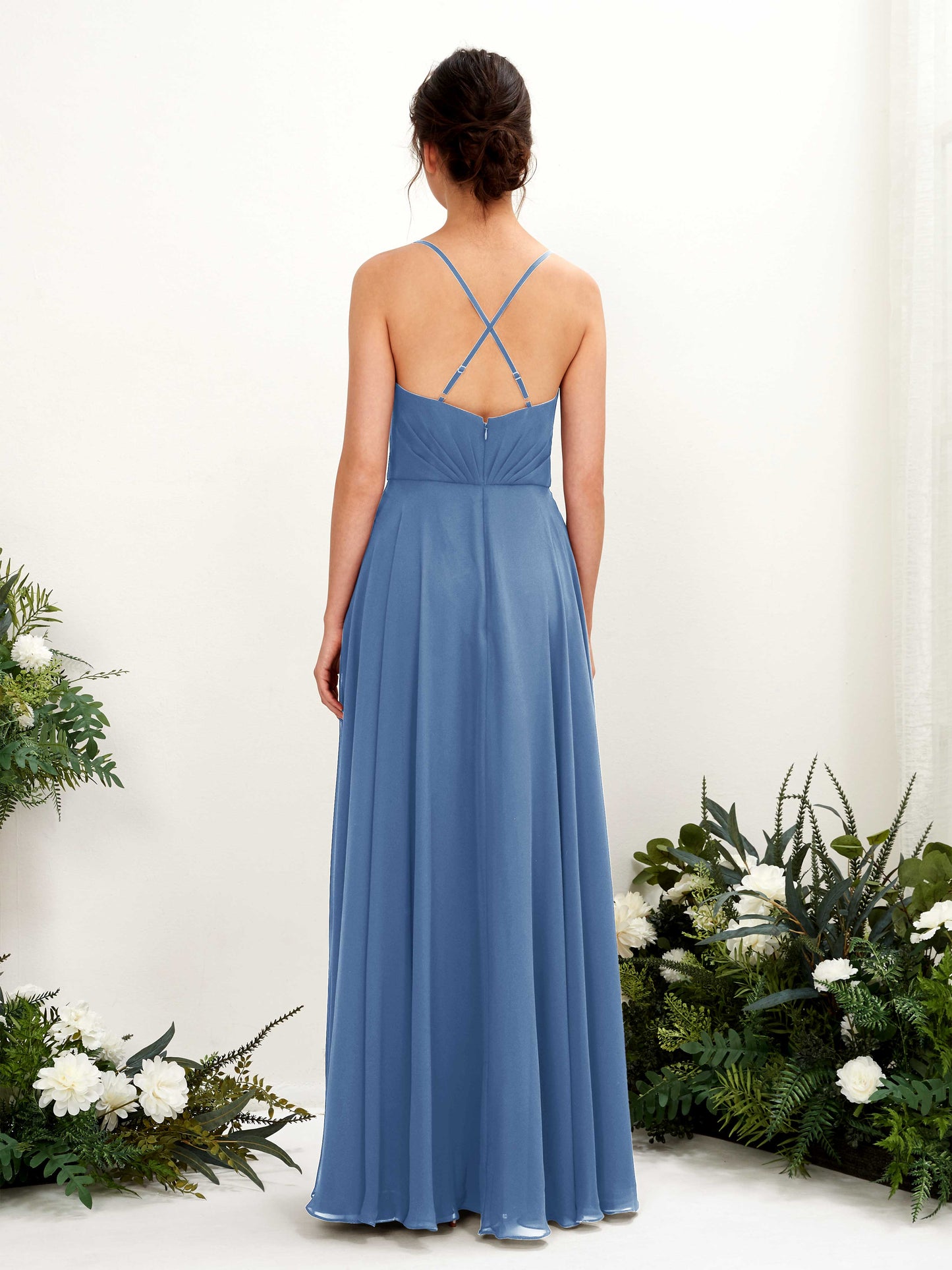 Naura Dusty Blue Sleeveless Maxi Dress