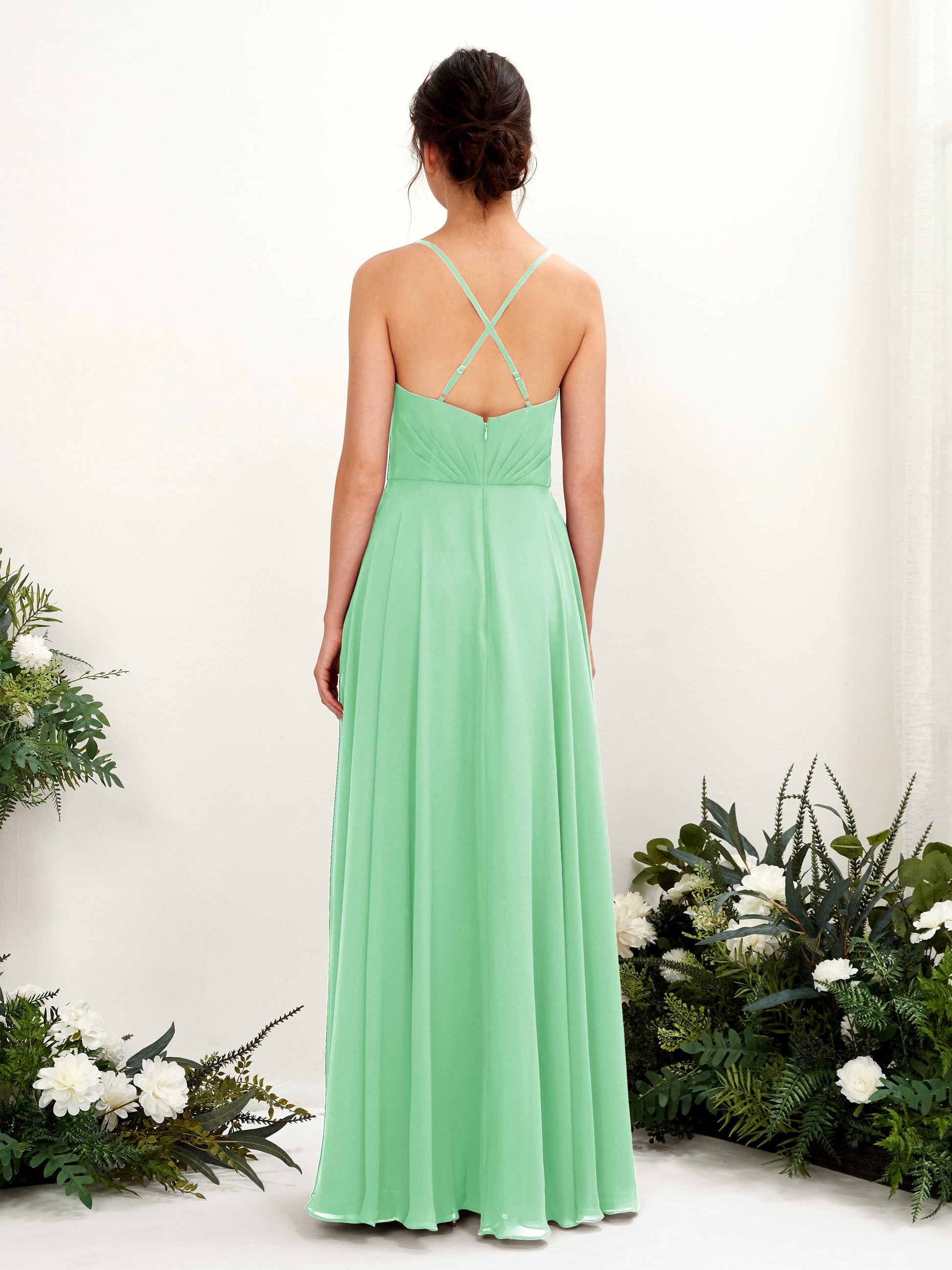 Naura Mint Green Sleeveless Maxi Dress