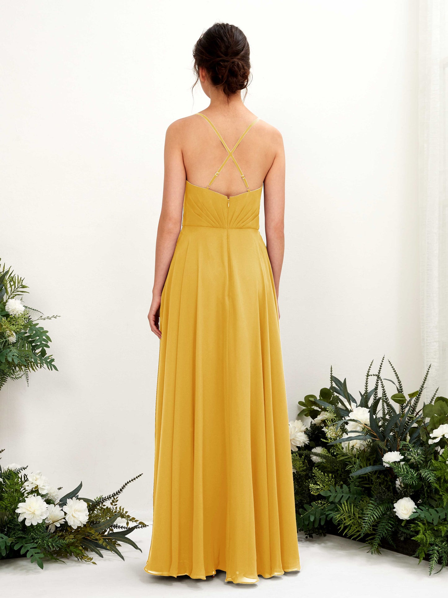 Naura Mustard Yellow Sleeveless Maxi Dress