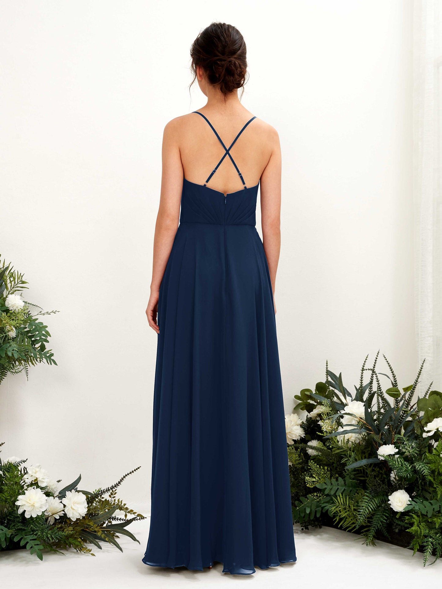 Naura Navy Sleeveless Maxi Dress