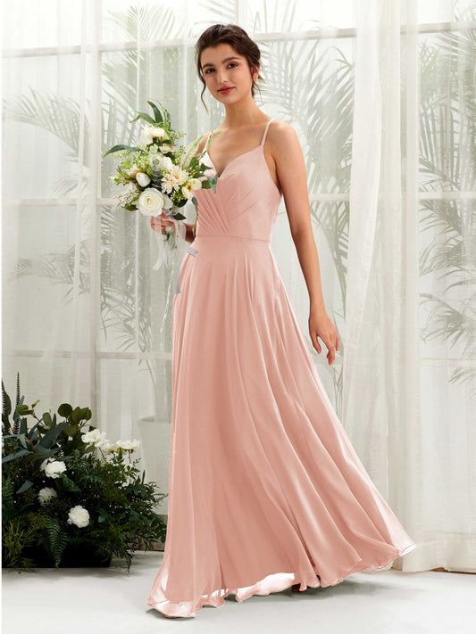 Naura Pearl Pink Sleeveless Maxi Dress