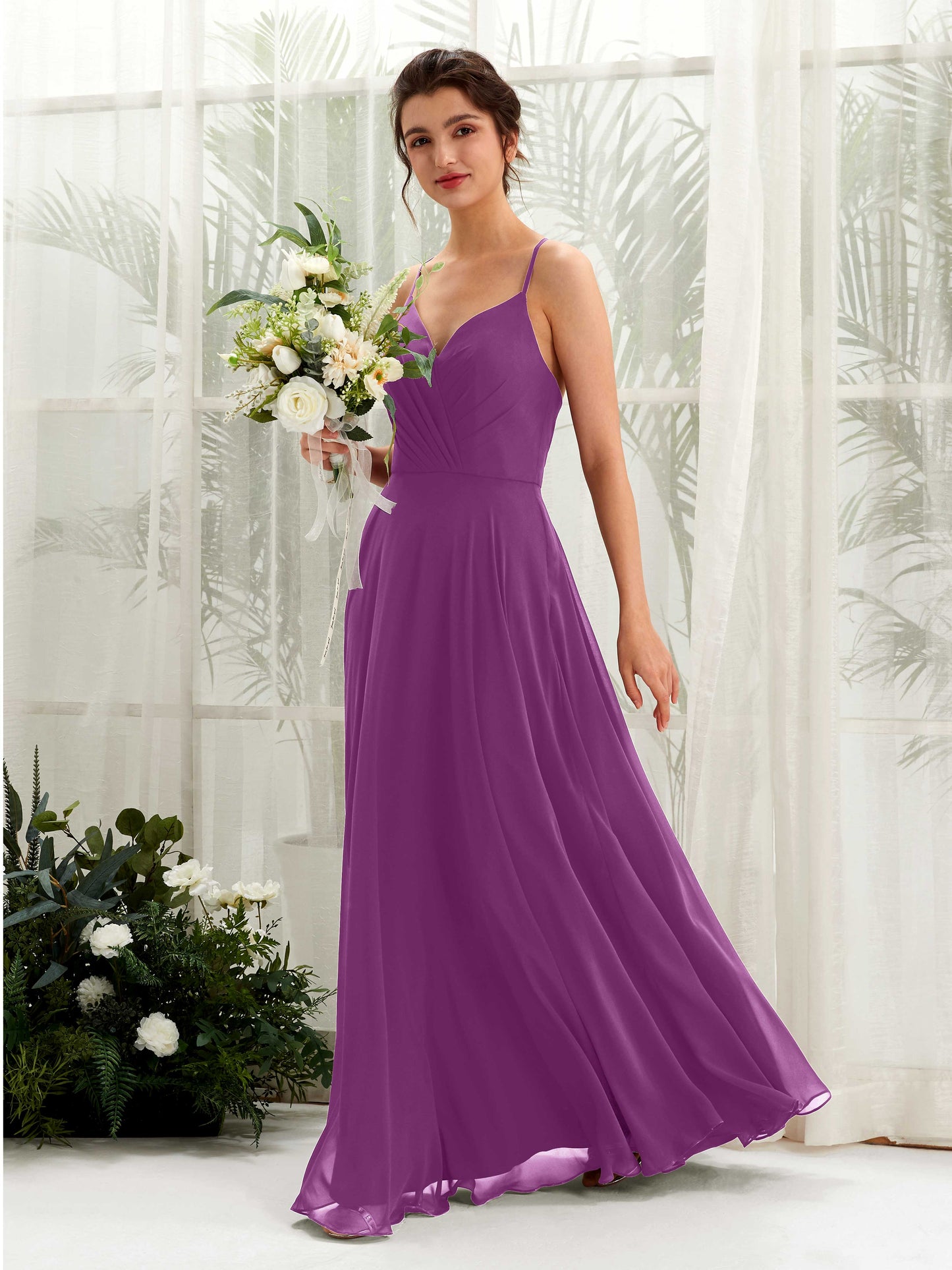 Naura Purple Sleeveless Maxi Dress