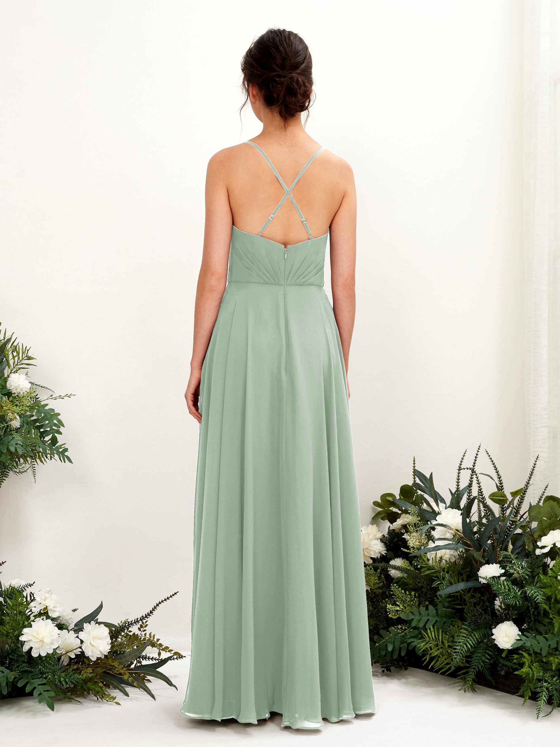 Naura Sage Green Sleeveless Maxi Dress