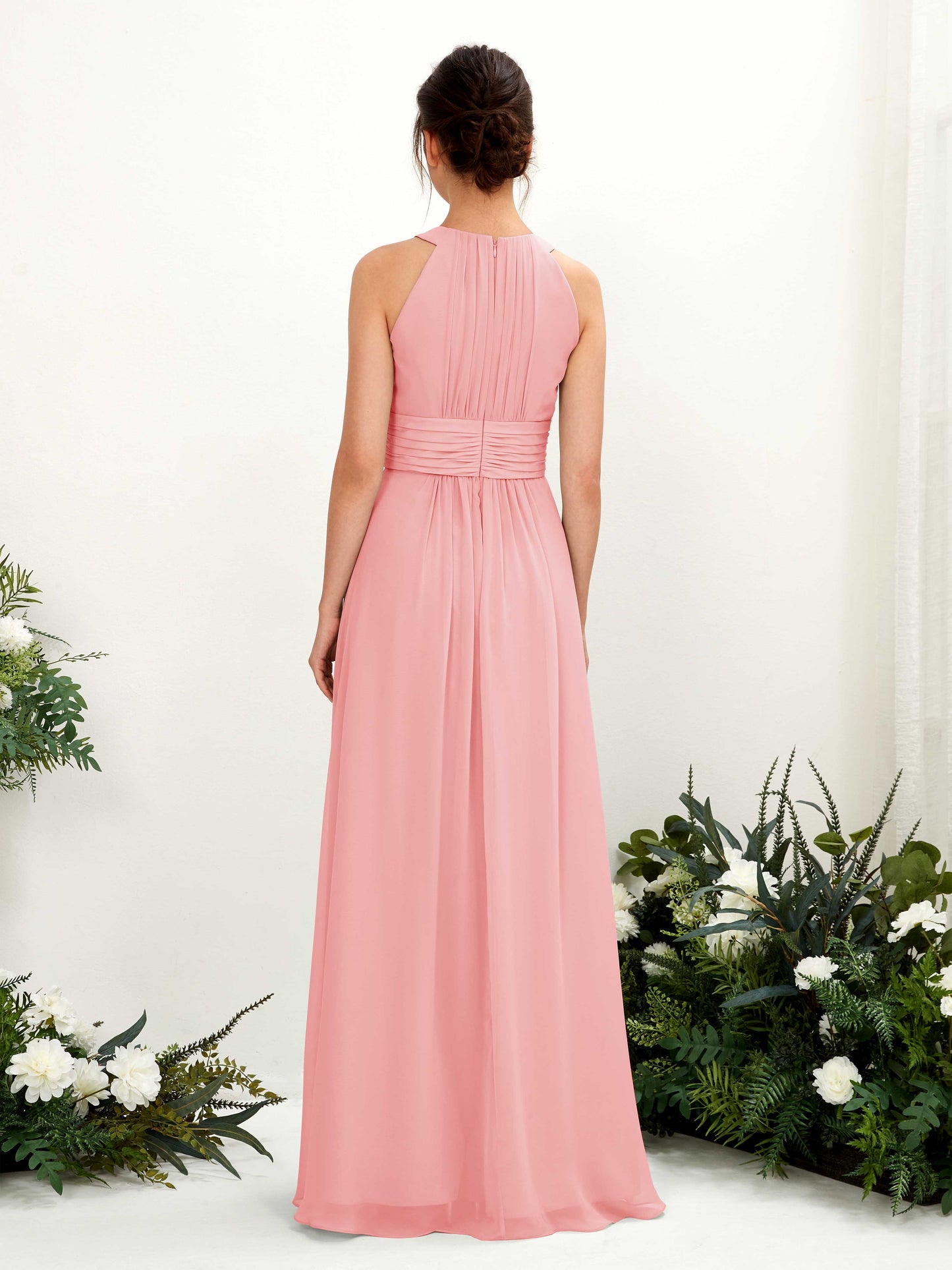 Noelle Ballet Pink Halter Maxi Dress