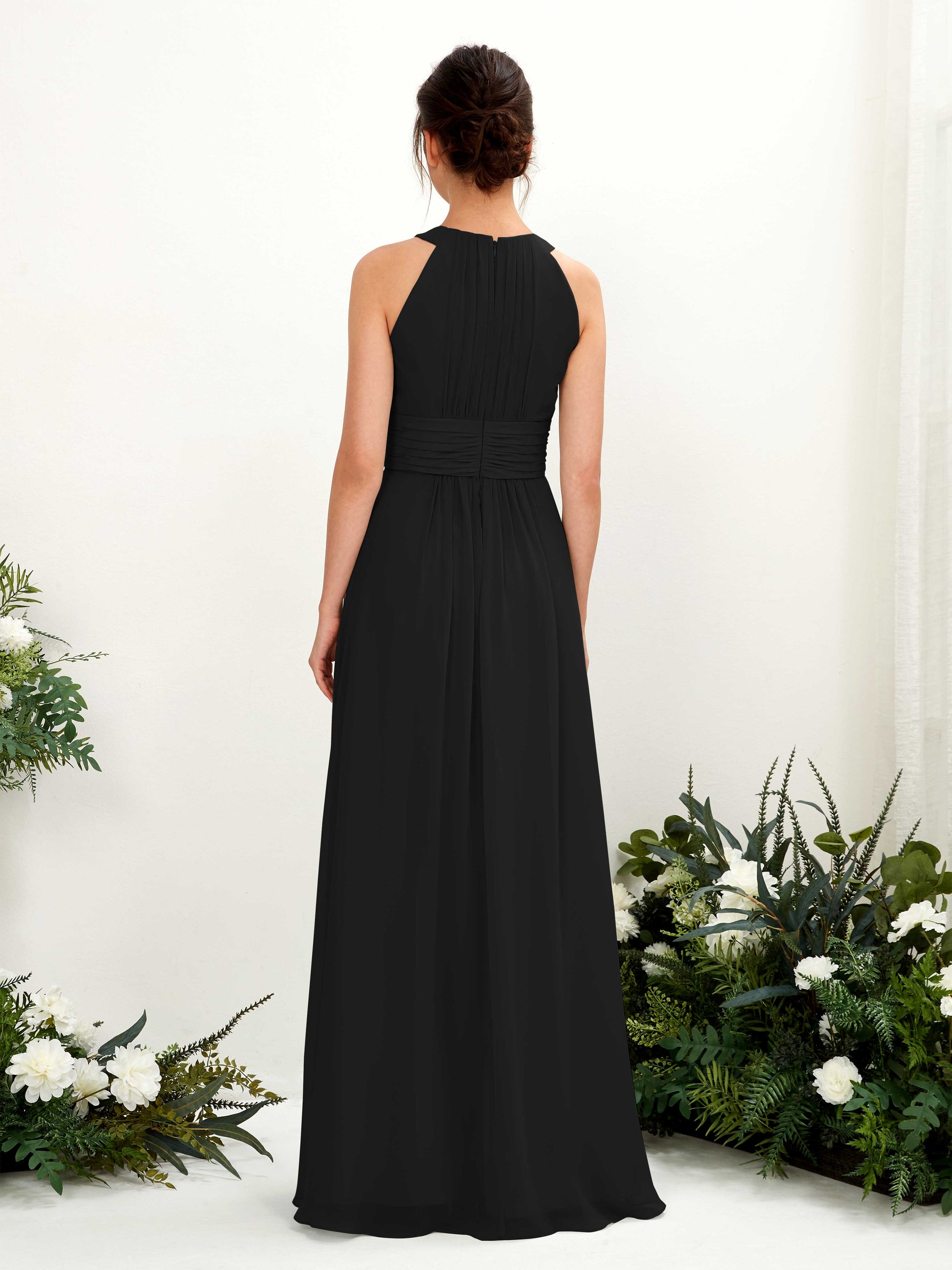 Noelle Black Halter Maxi Dress