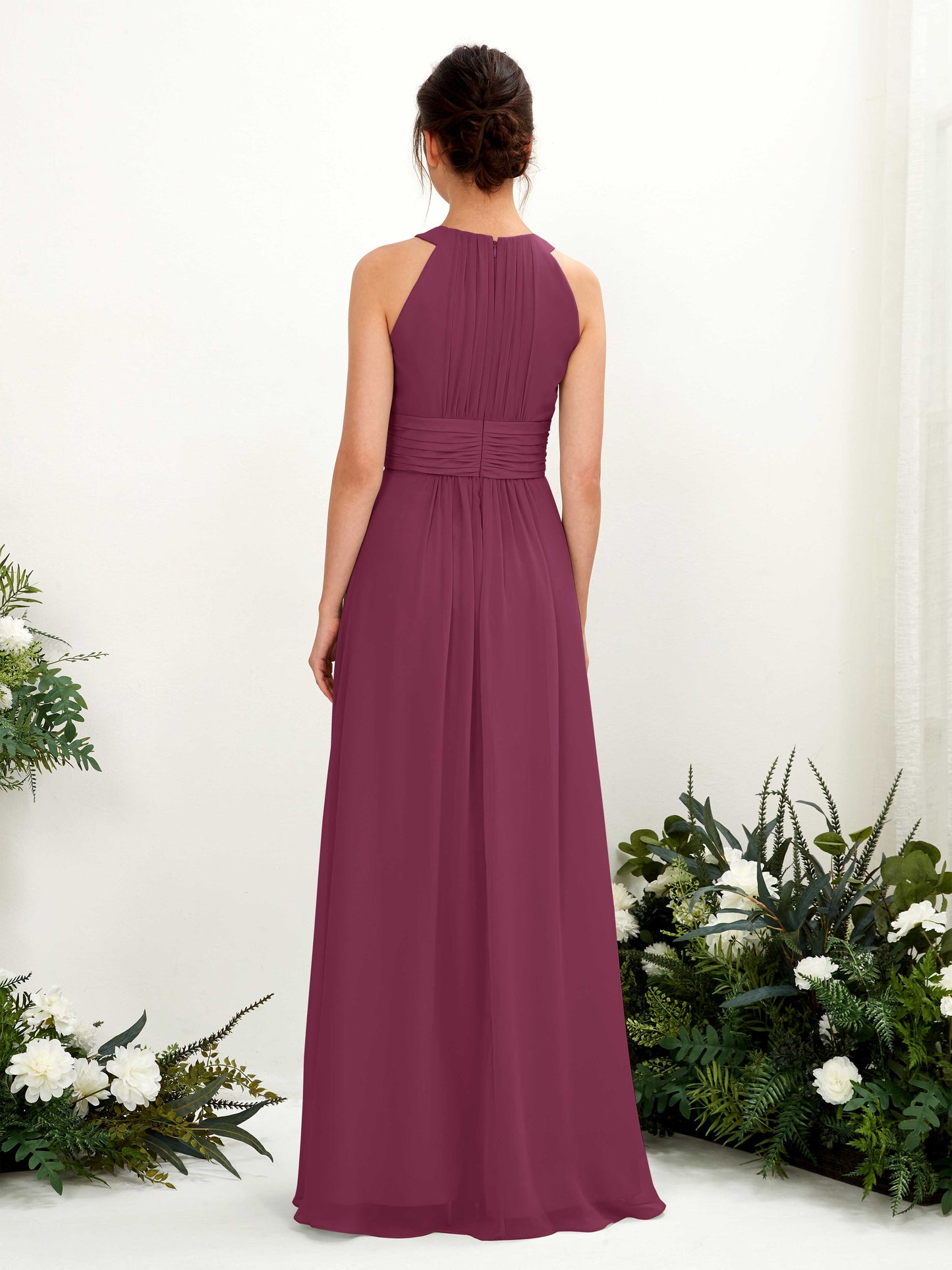 Noelle Chianti Halter Maxi Dress