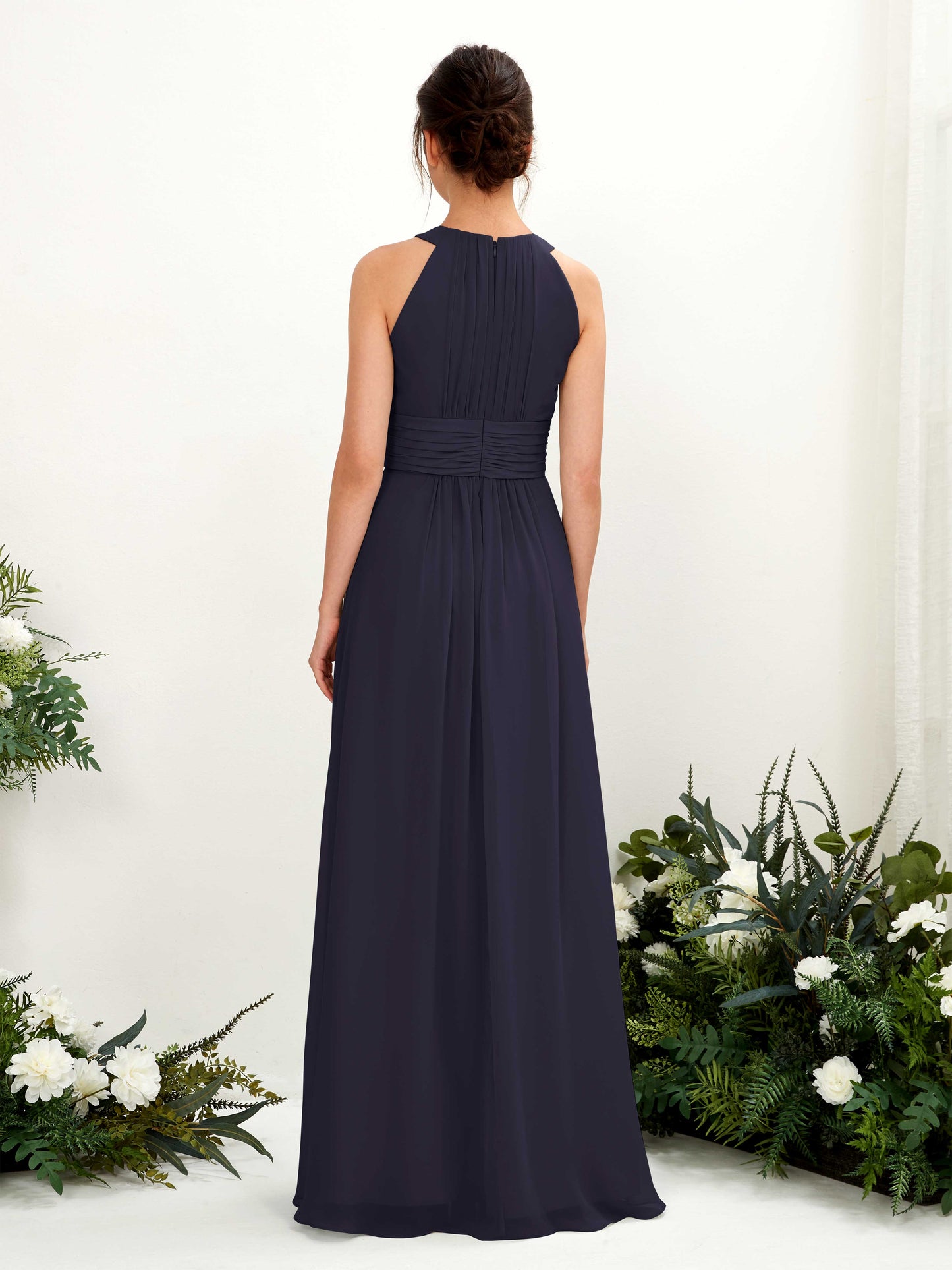 Noelle Dark Navy Halter Maxi Dress