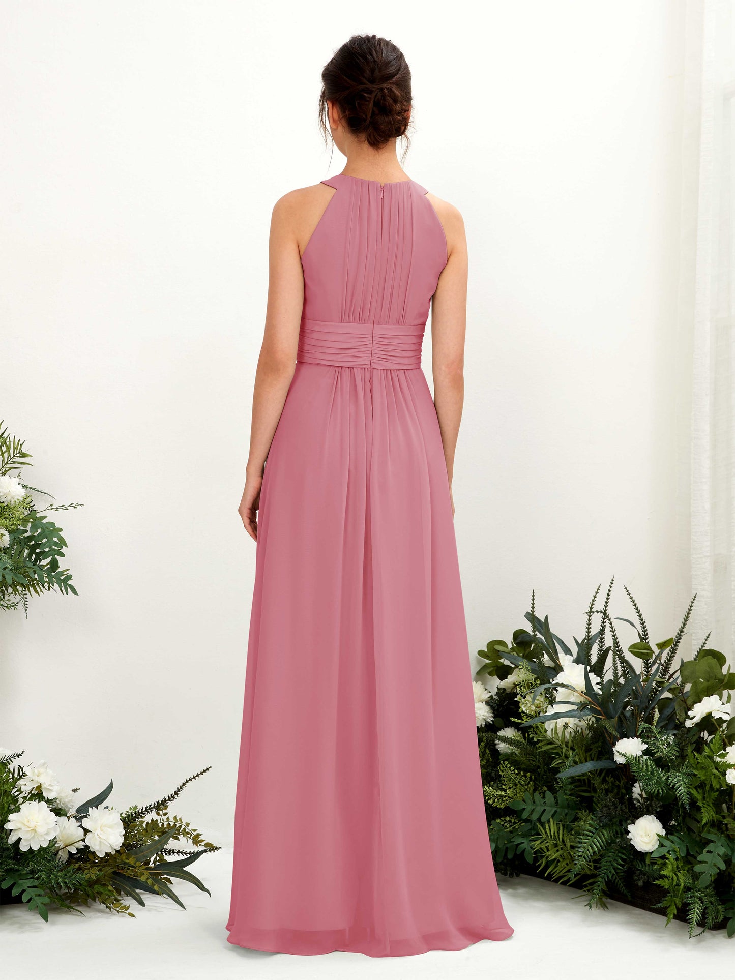 Noelle Desert Rose Halter Maxi Dress