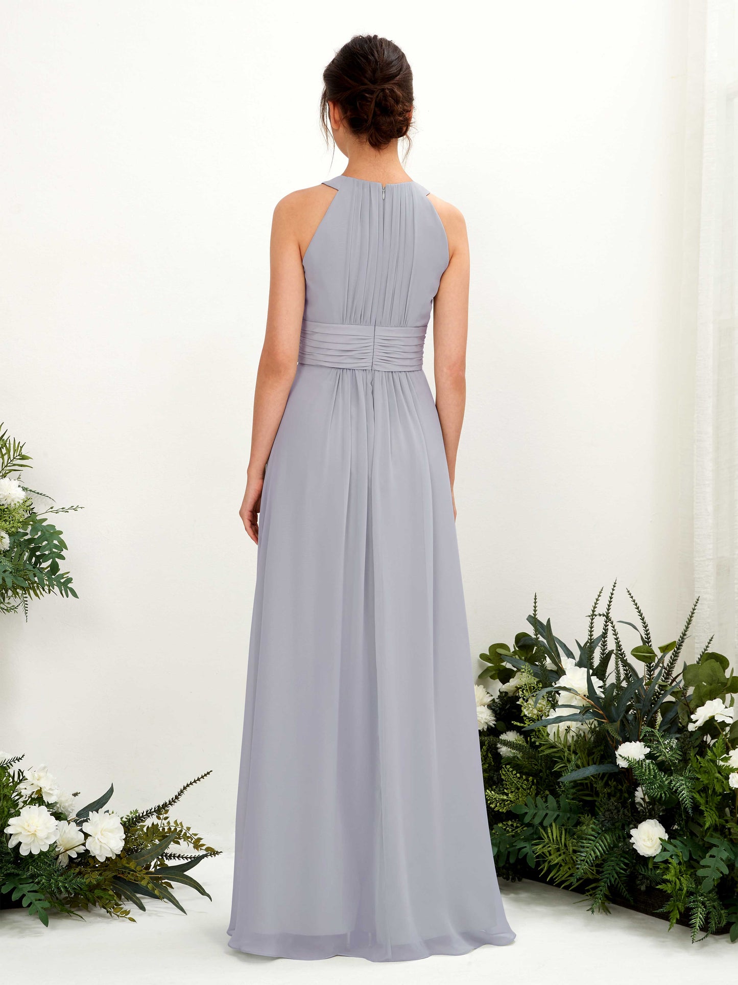 Noelle Dusty Lavender Halter Maxi Dress