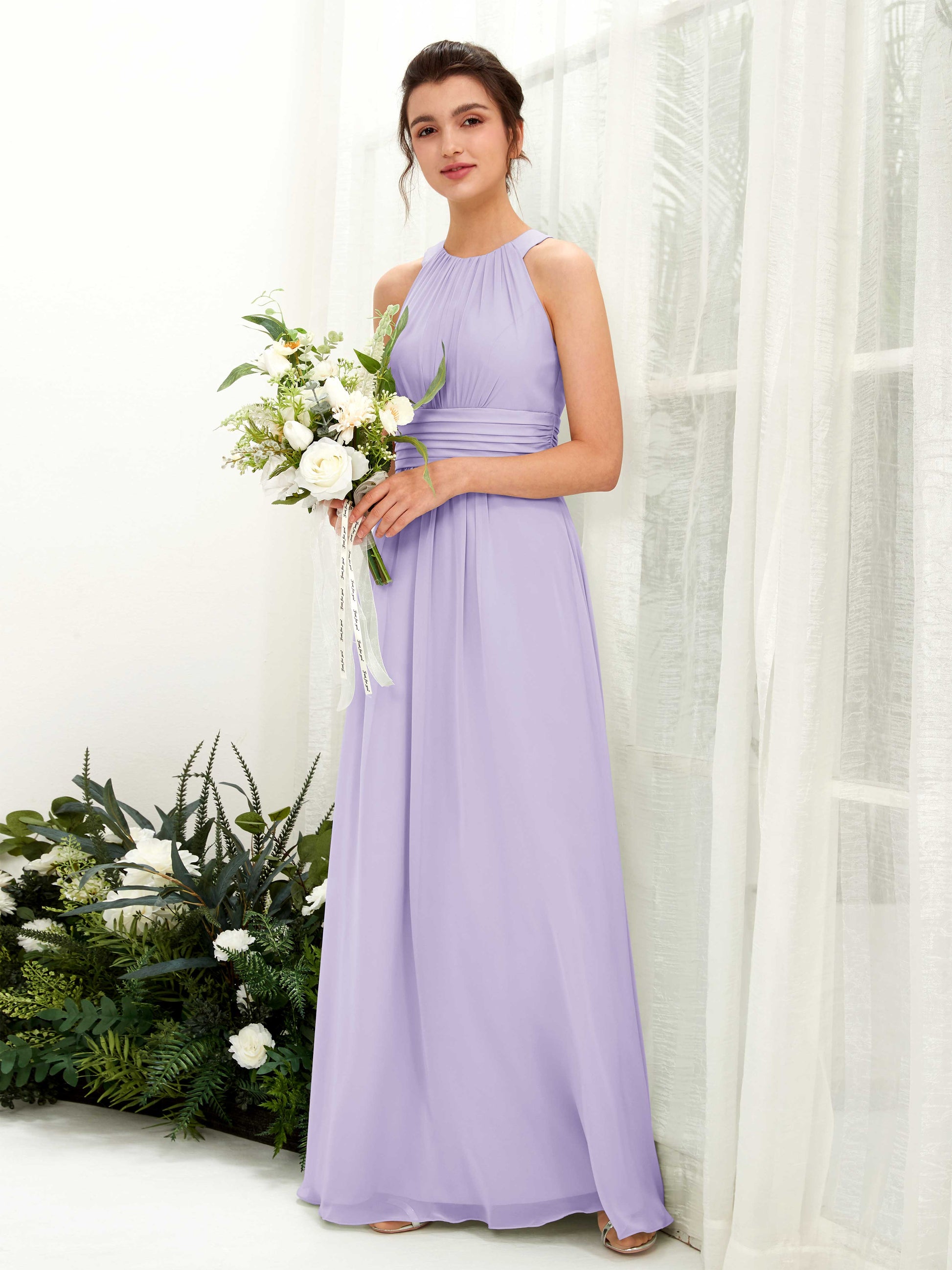 Noelle Lilac Halter Maxi Dress