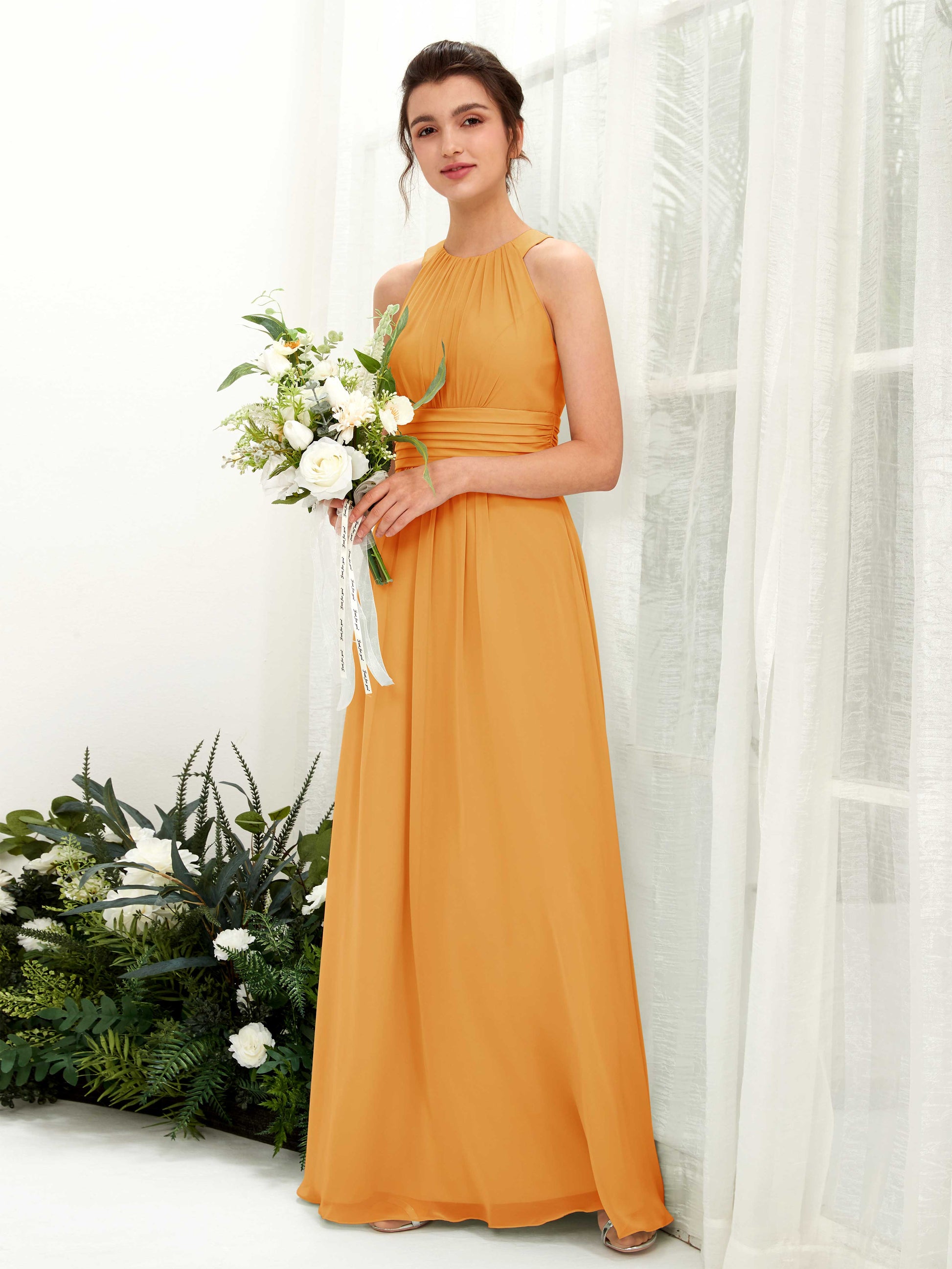 Noelle Mango Halter Maxi Dress