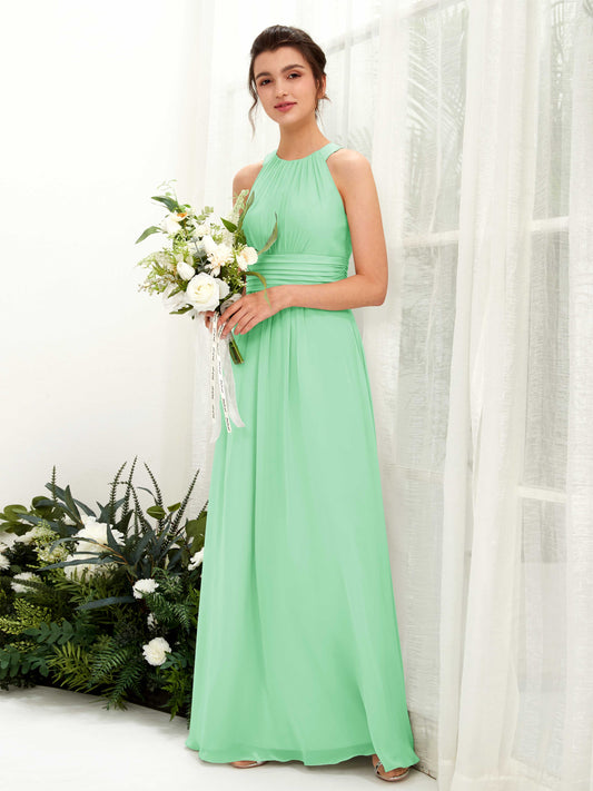 Noelle Mint Green Halter Maxi Dress