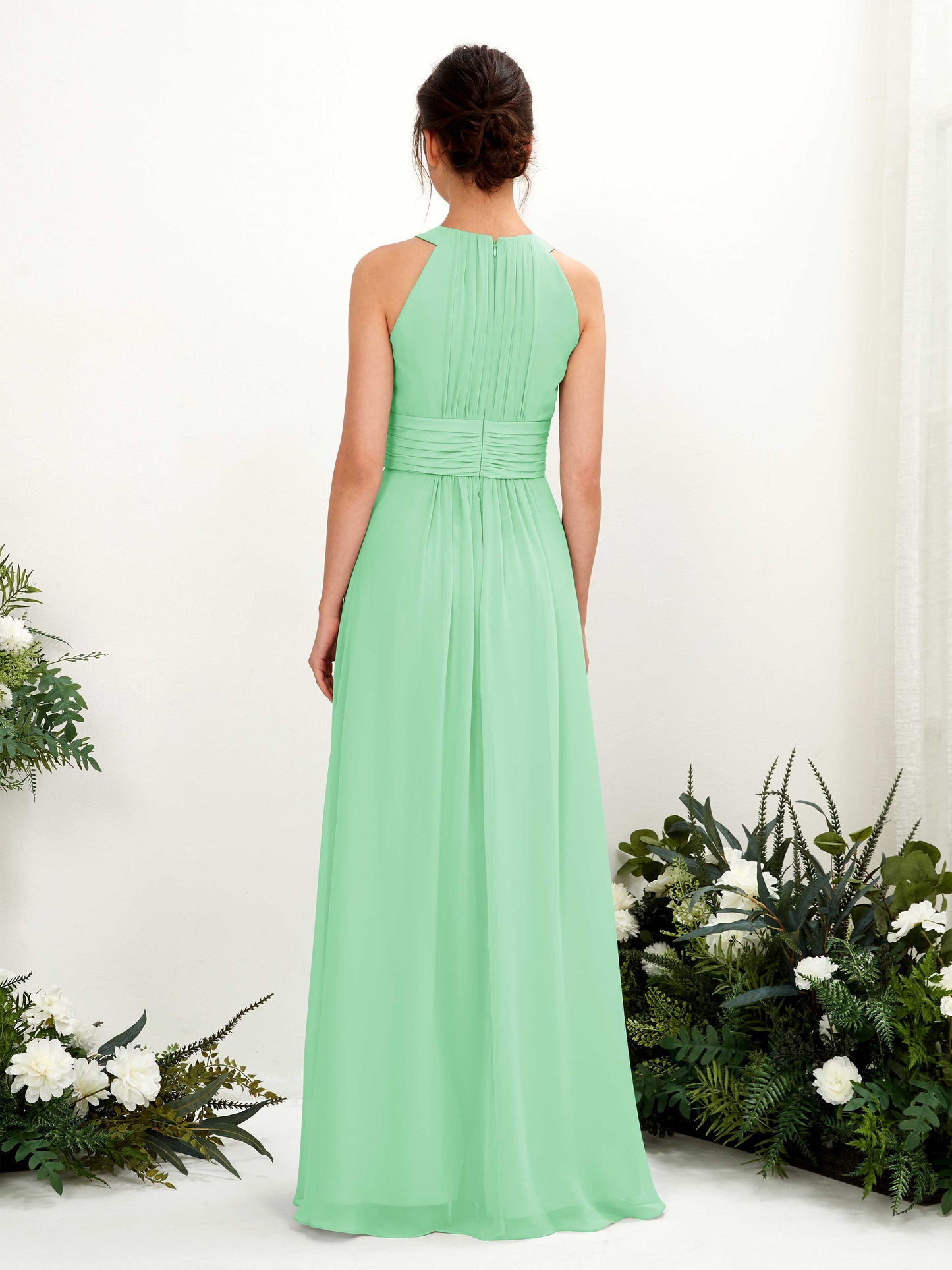 Noelle Mint Green Halter Maxi Dress