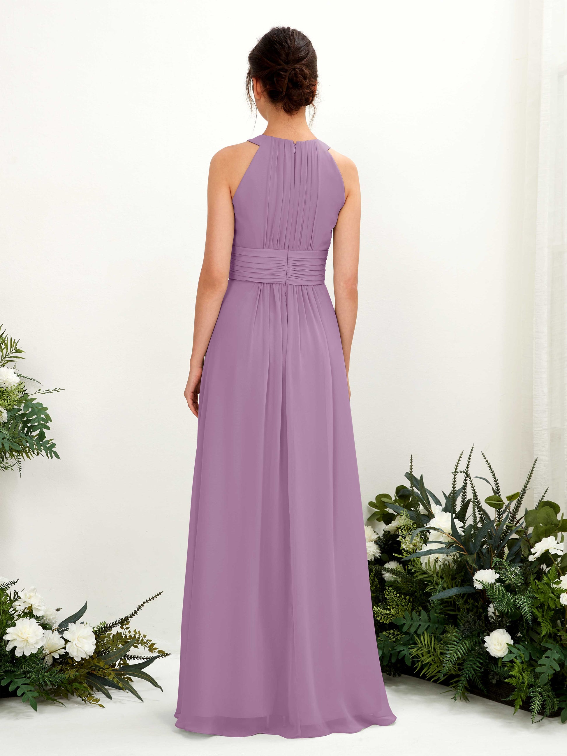 Noelle Orchid Mist Halter Maxi Dress