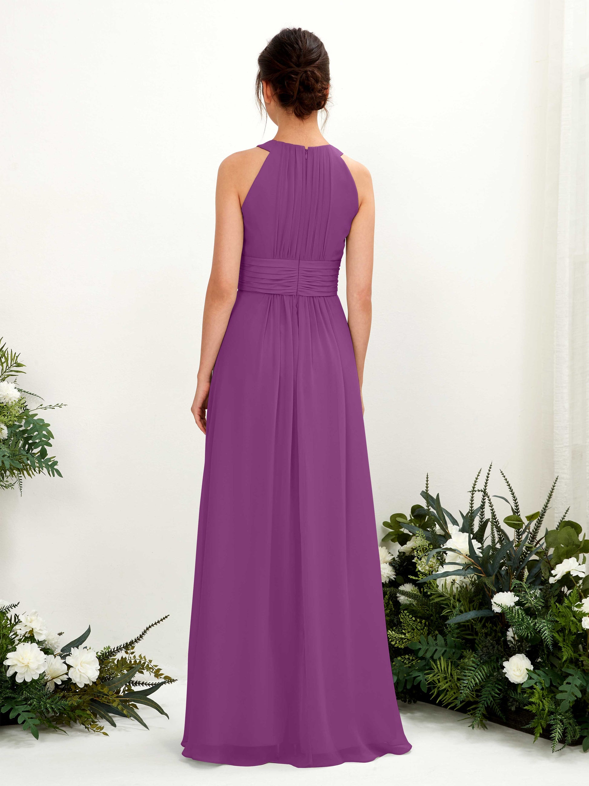 Noelle Purple Halter Maxi Dress