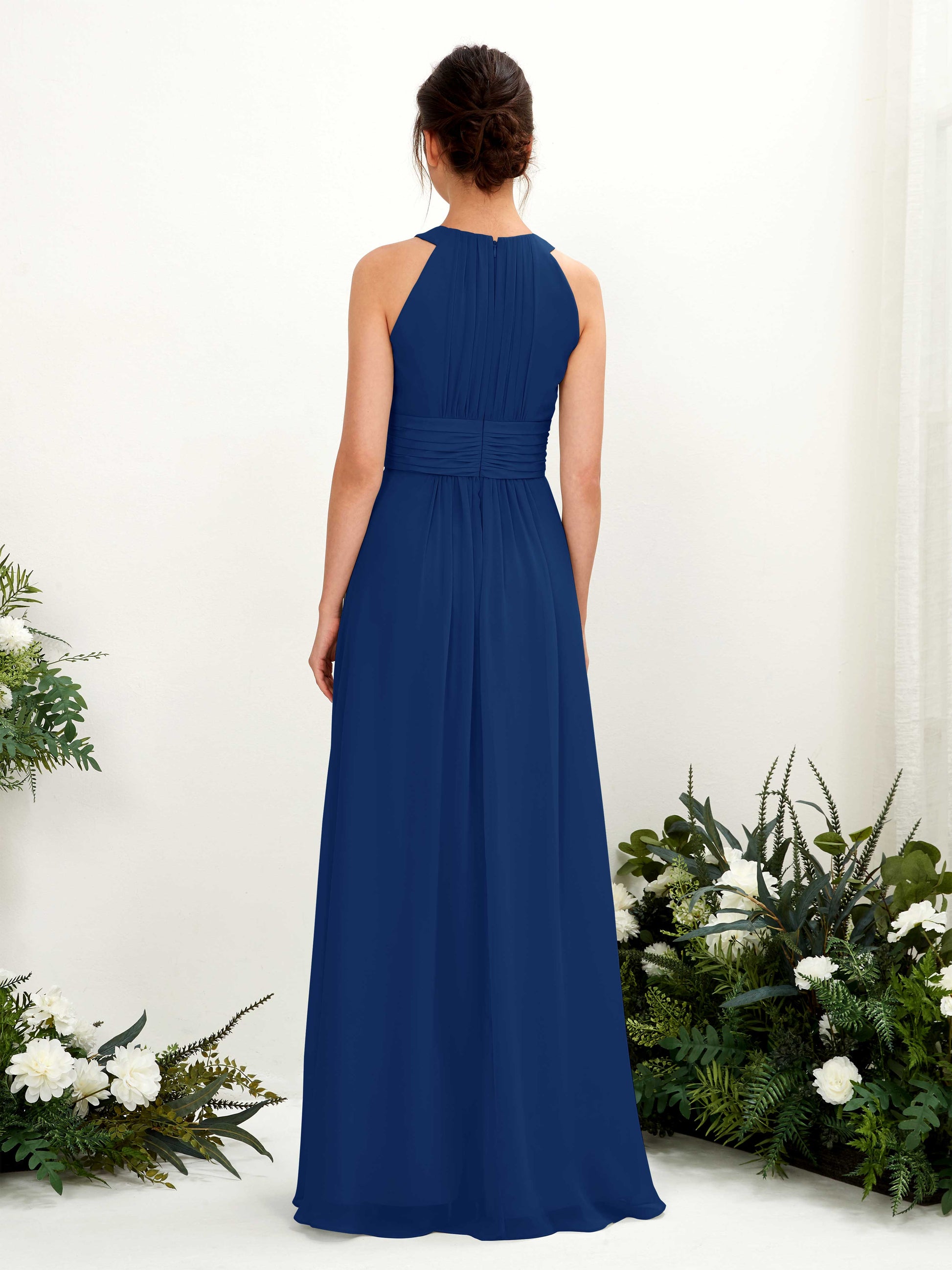 Noelle Royal Blue Halter Maxi Dress