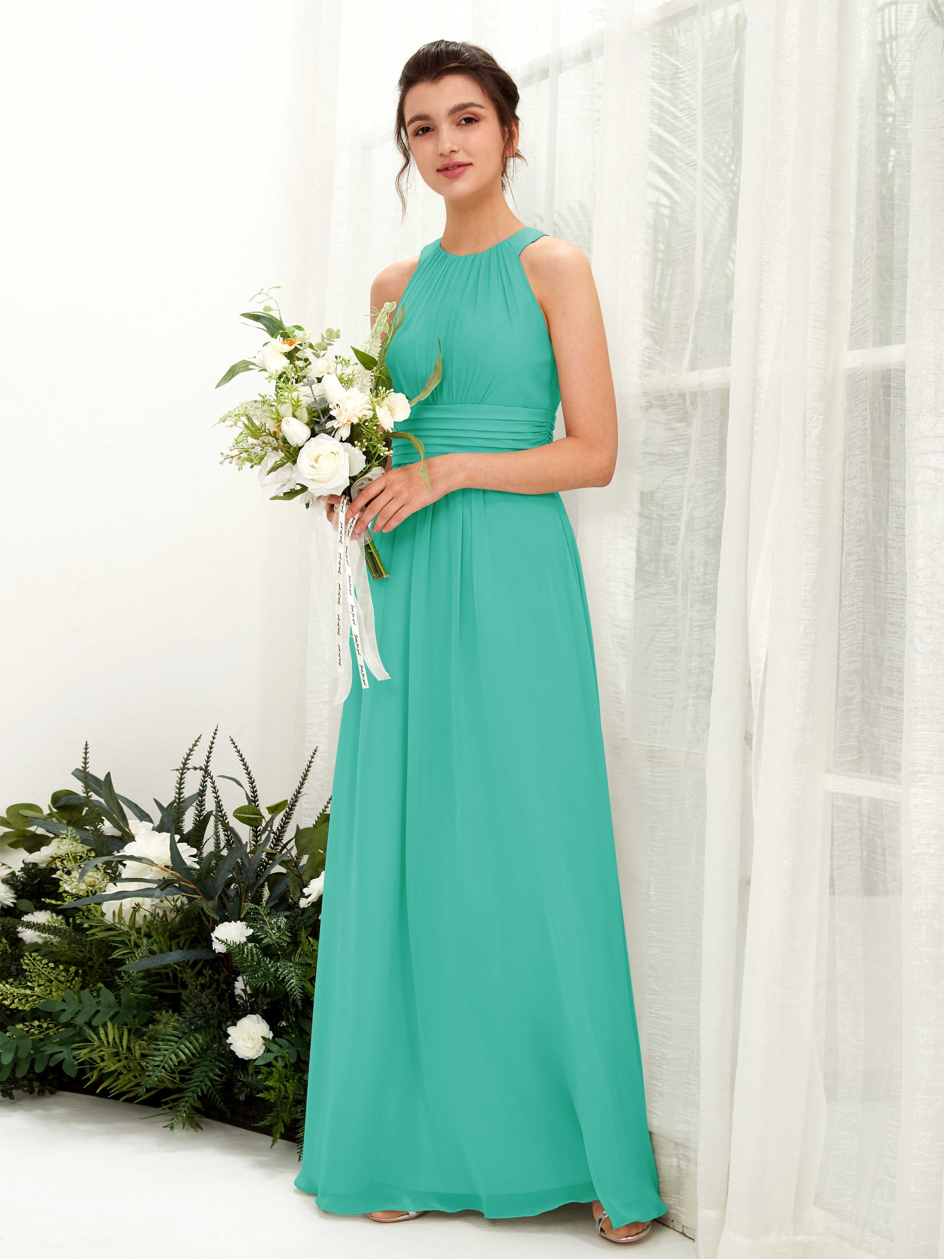 Noelle Tiffany Halter Maxi Dress