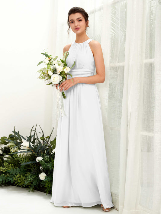 Noelle White Halter Maxi Dress