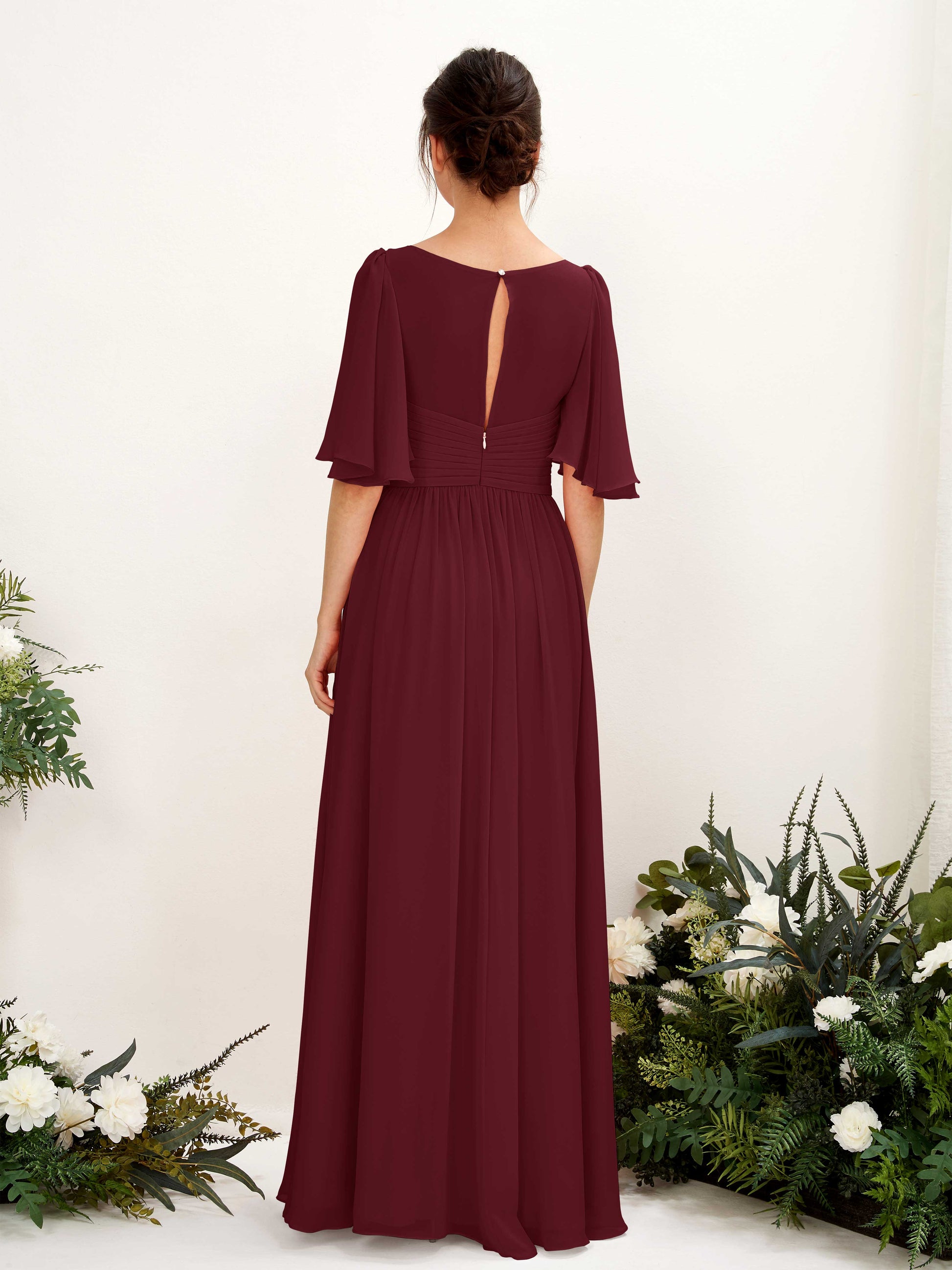 Odette Burgundy Maxi Dress