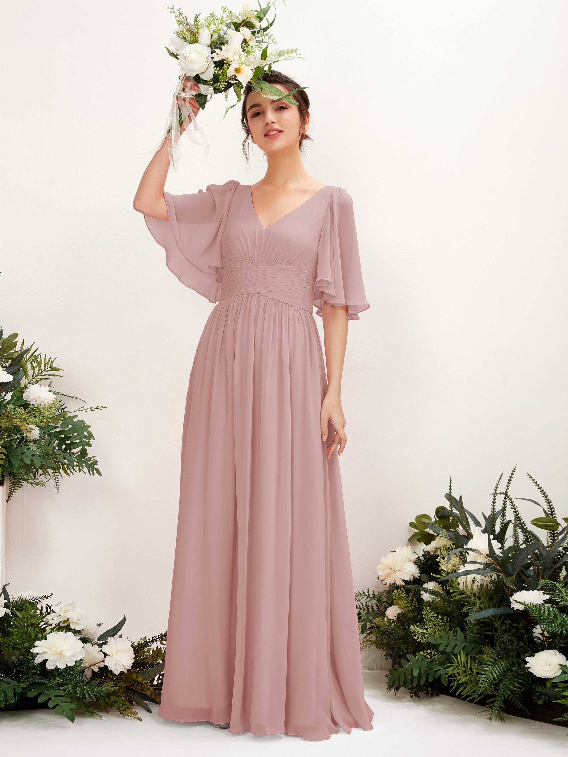 Odette Dusty Rose Maxi Dress