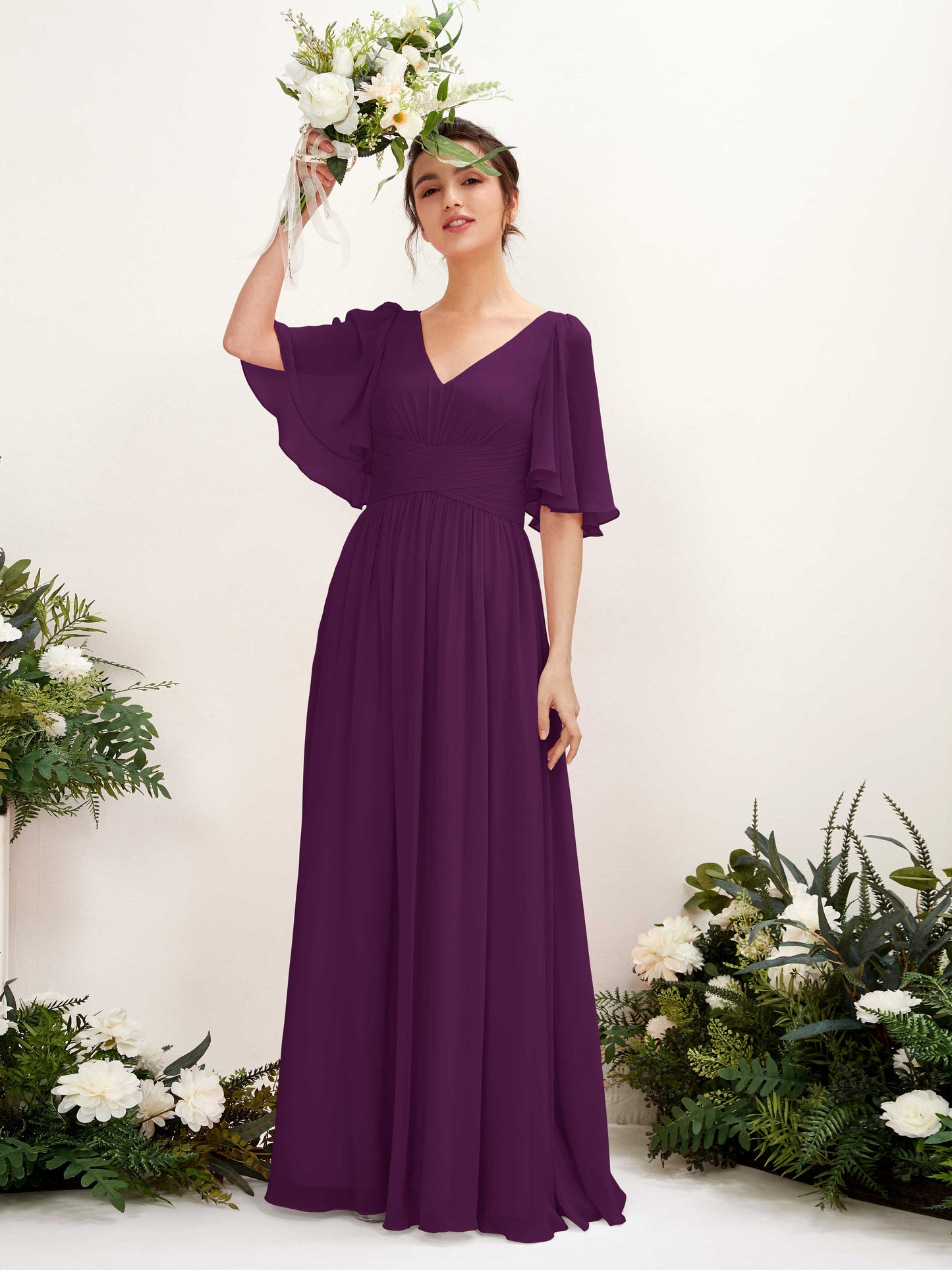 Odette Grape Maxi Dress