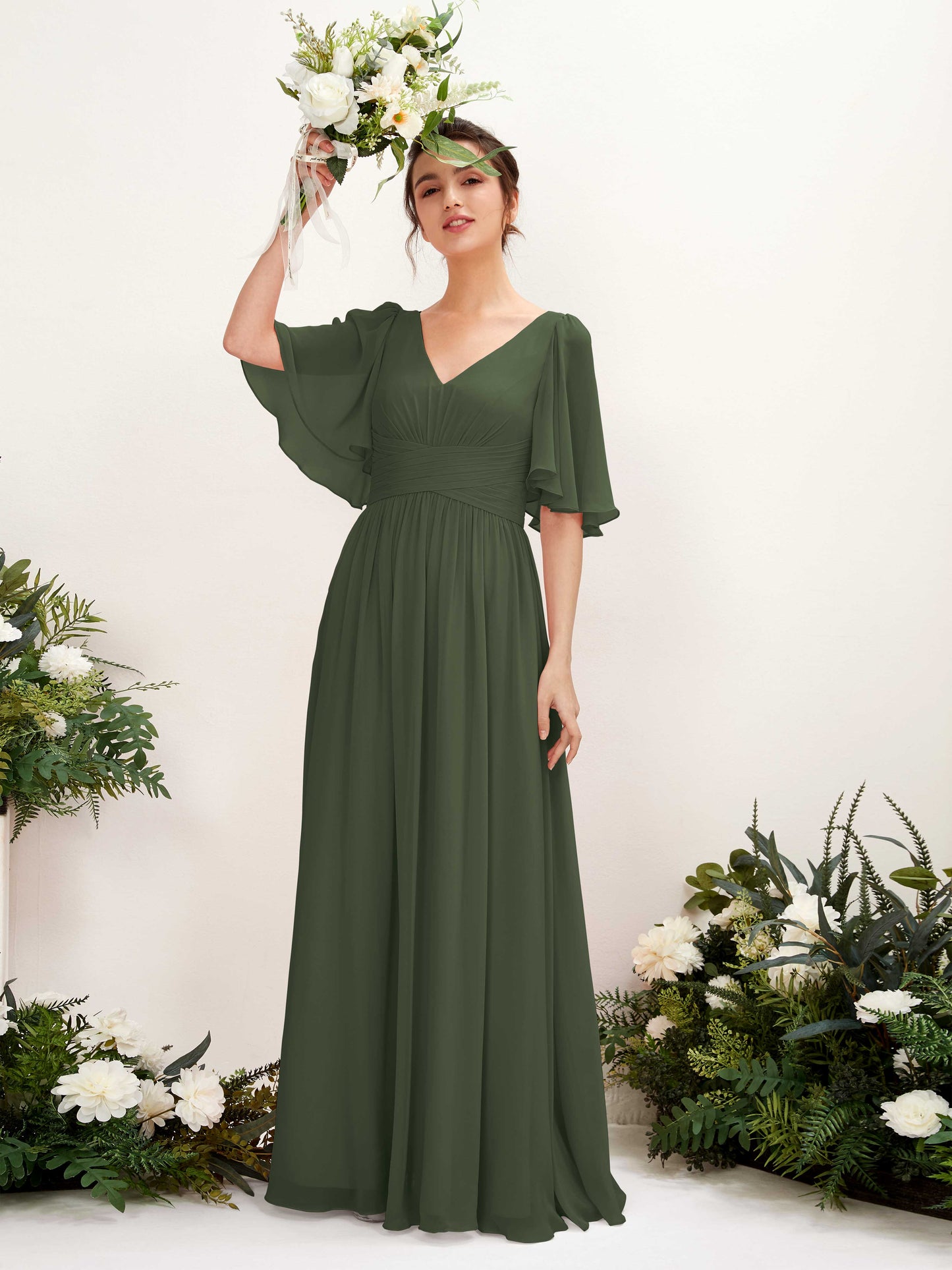 Odette Martini Olive Maxi Dress