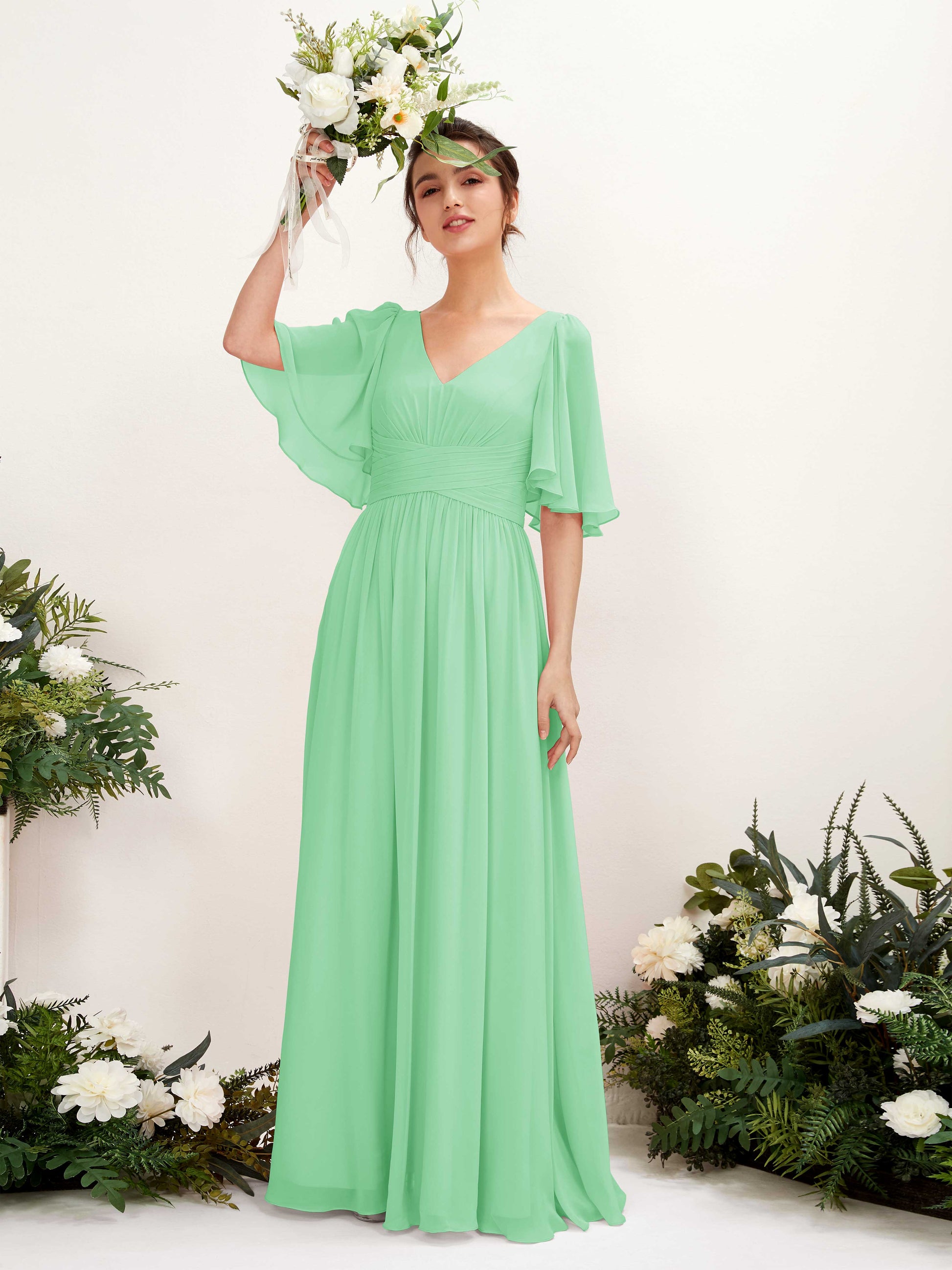 Odette Mint Green Maxi Dress