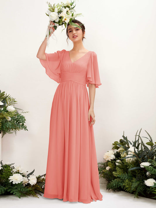 Odette Peach Pink Maxi Dress