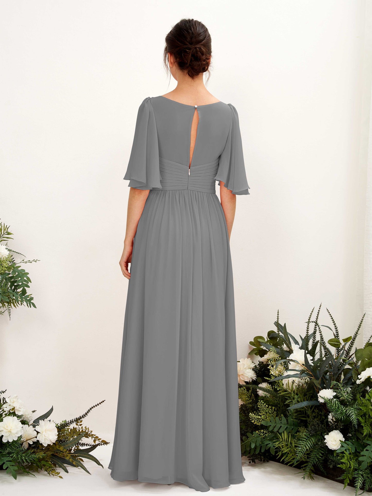 Odette Steel Gray Maxi Dress