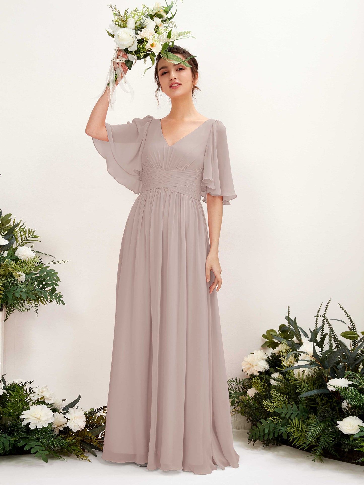 Odette Taupe Maxi Dress