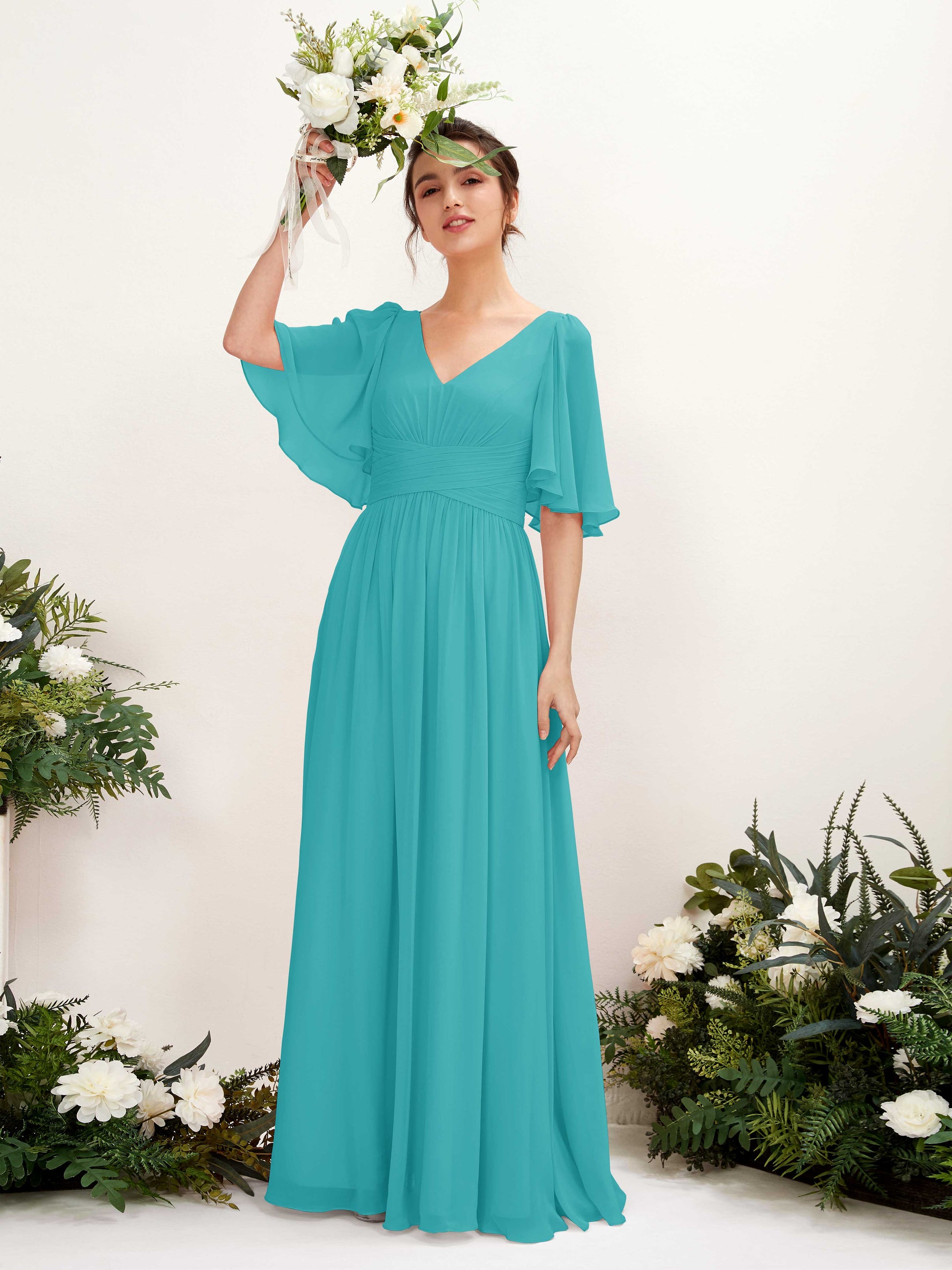 Odette Turquoise Maxi Dress